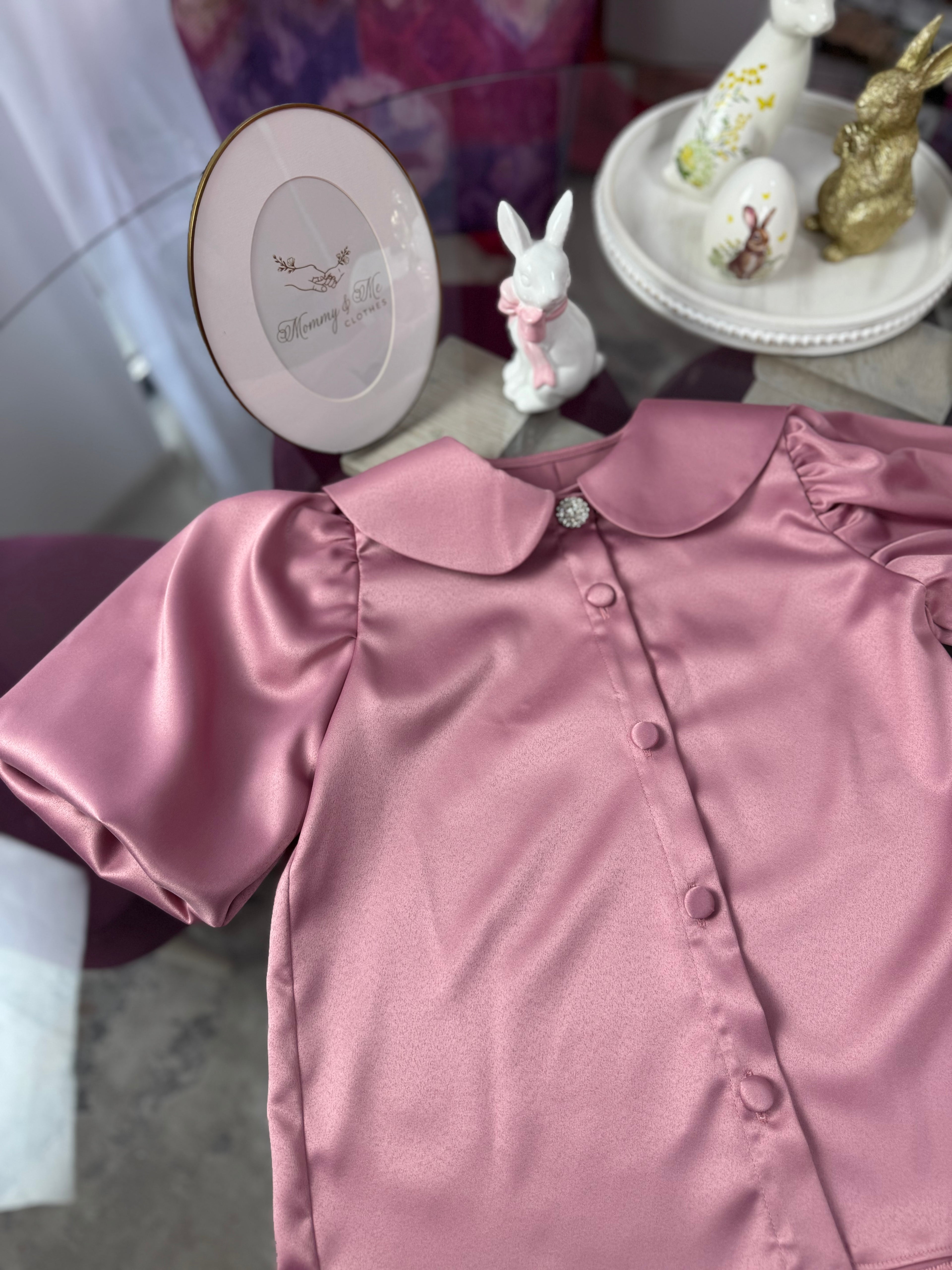 Camasa satinata “Rose Elegance”