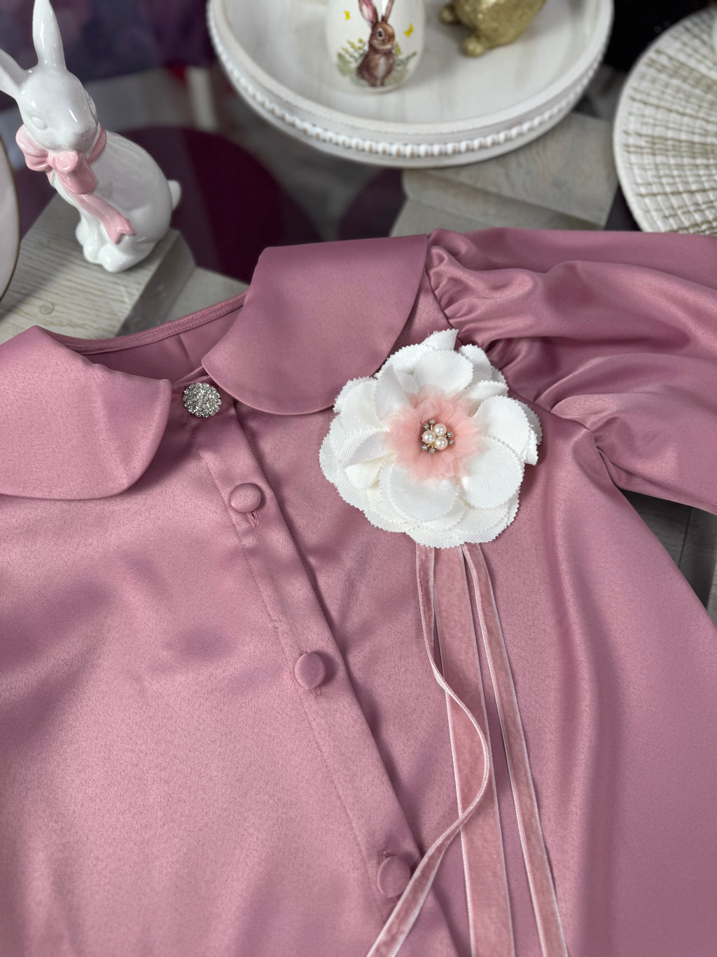 Camasa satinata “Rose Elegance”
