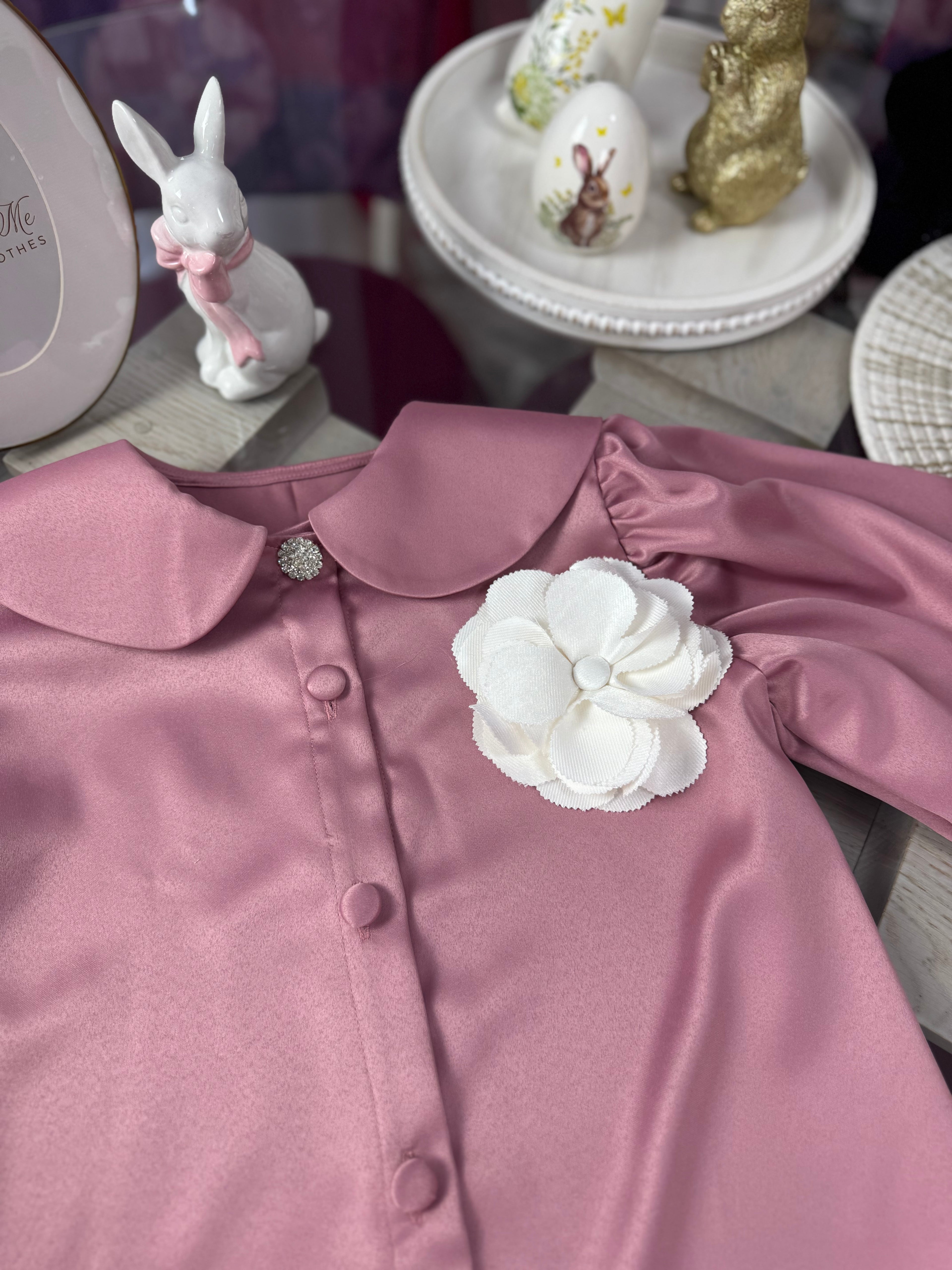 Camasa satinata “Rose Elegance”