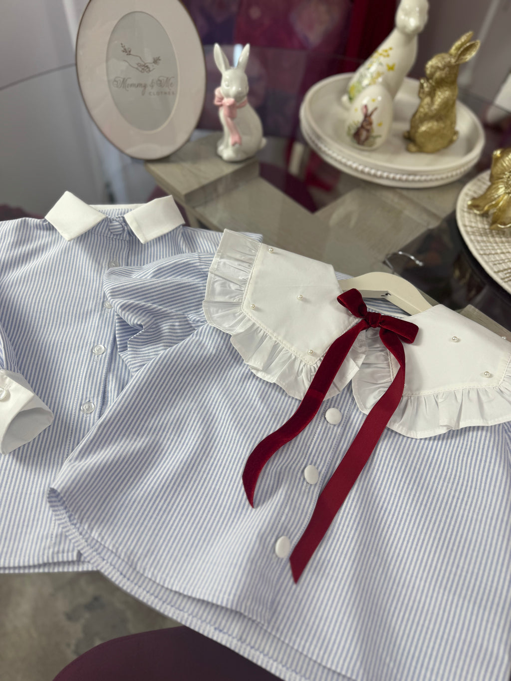 Set frate-soră “Blue Stripe Charm”