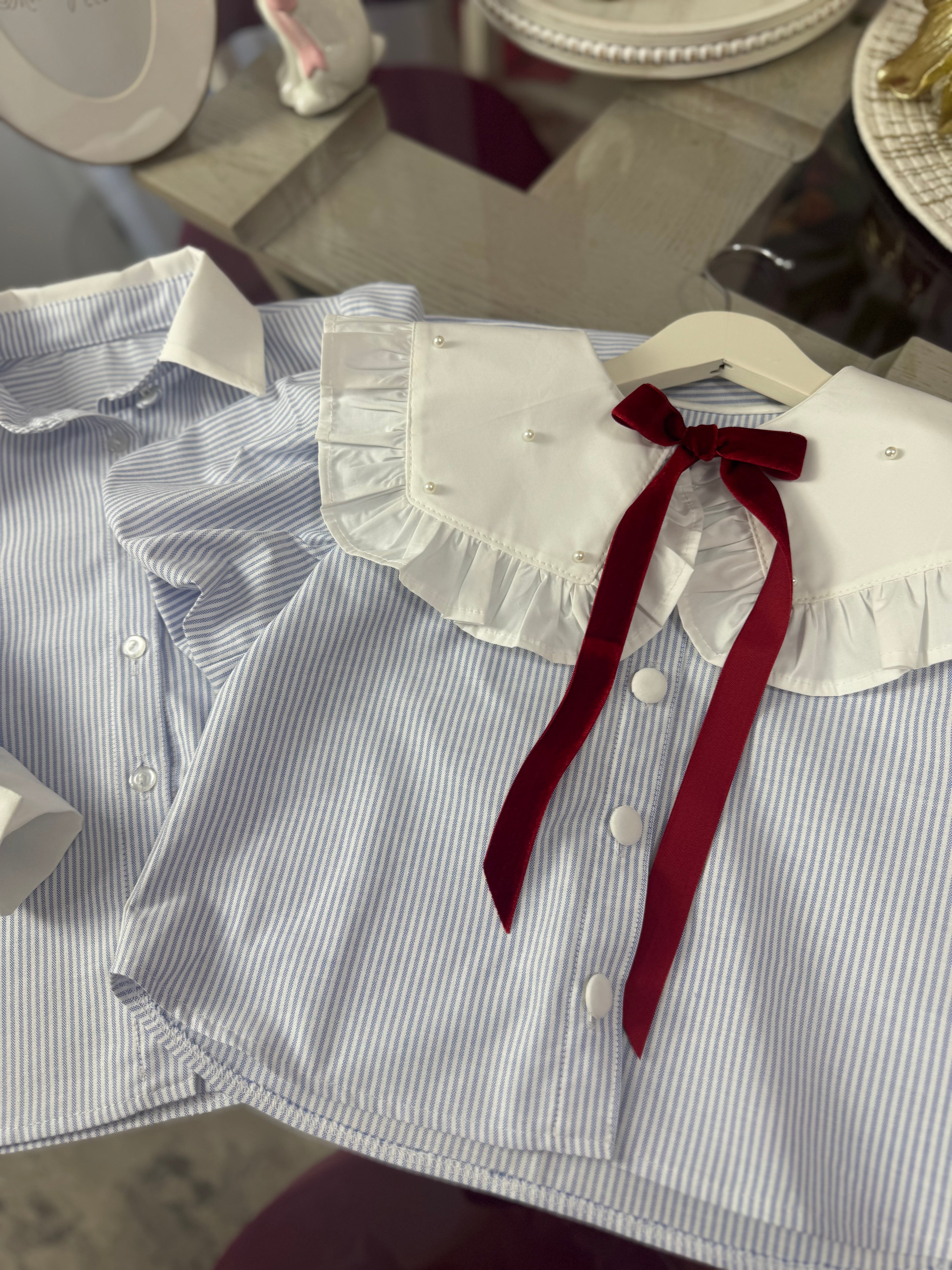Set frate-soră “Blue Stripe Charm”