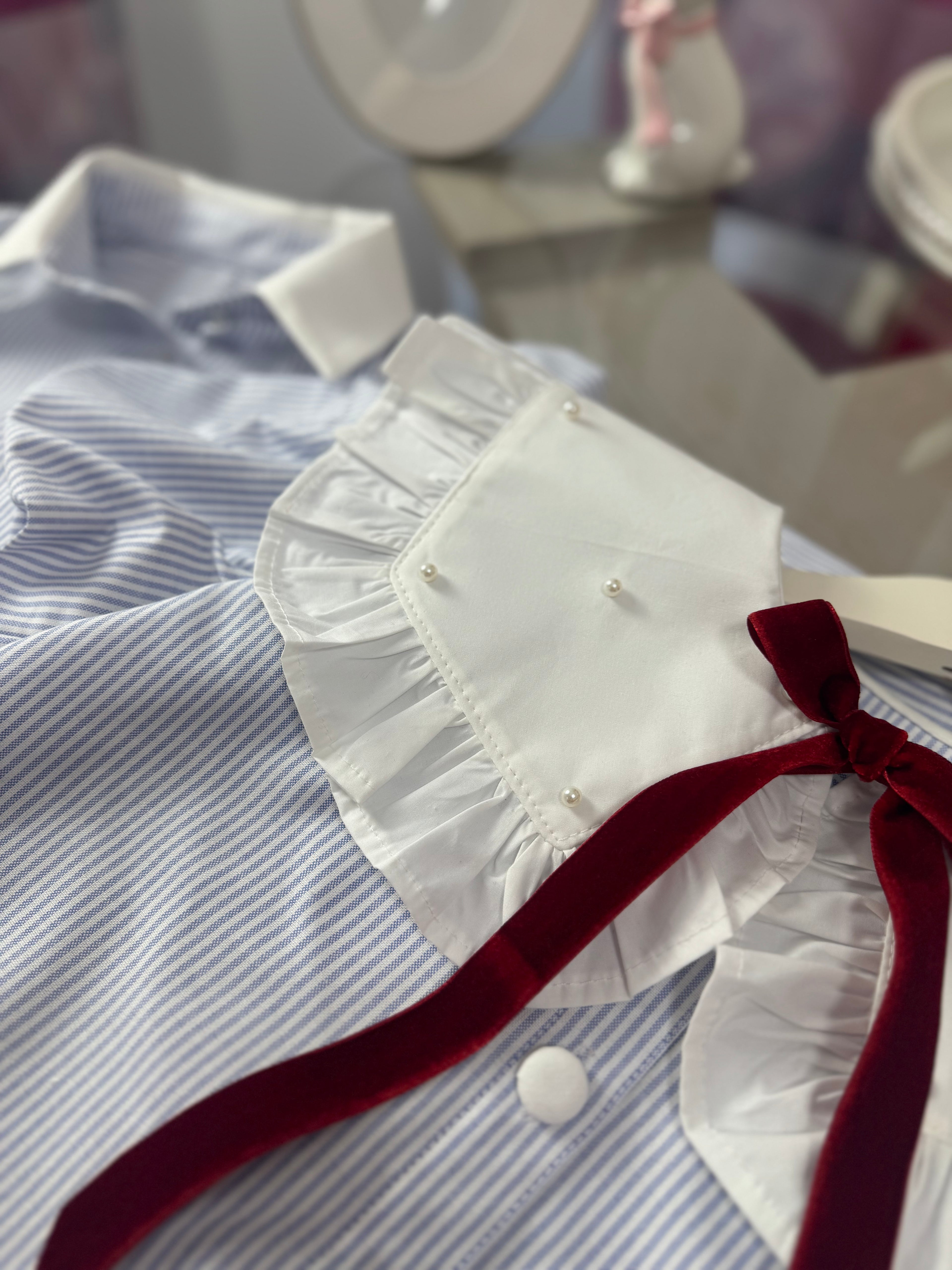 Set cămăși mama-fiica “Blue Pearl Stripes”