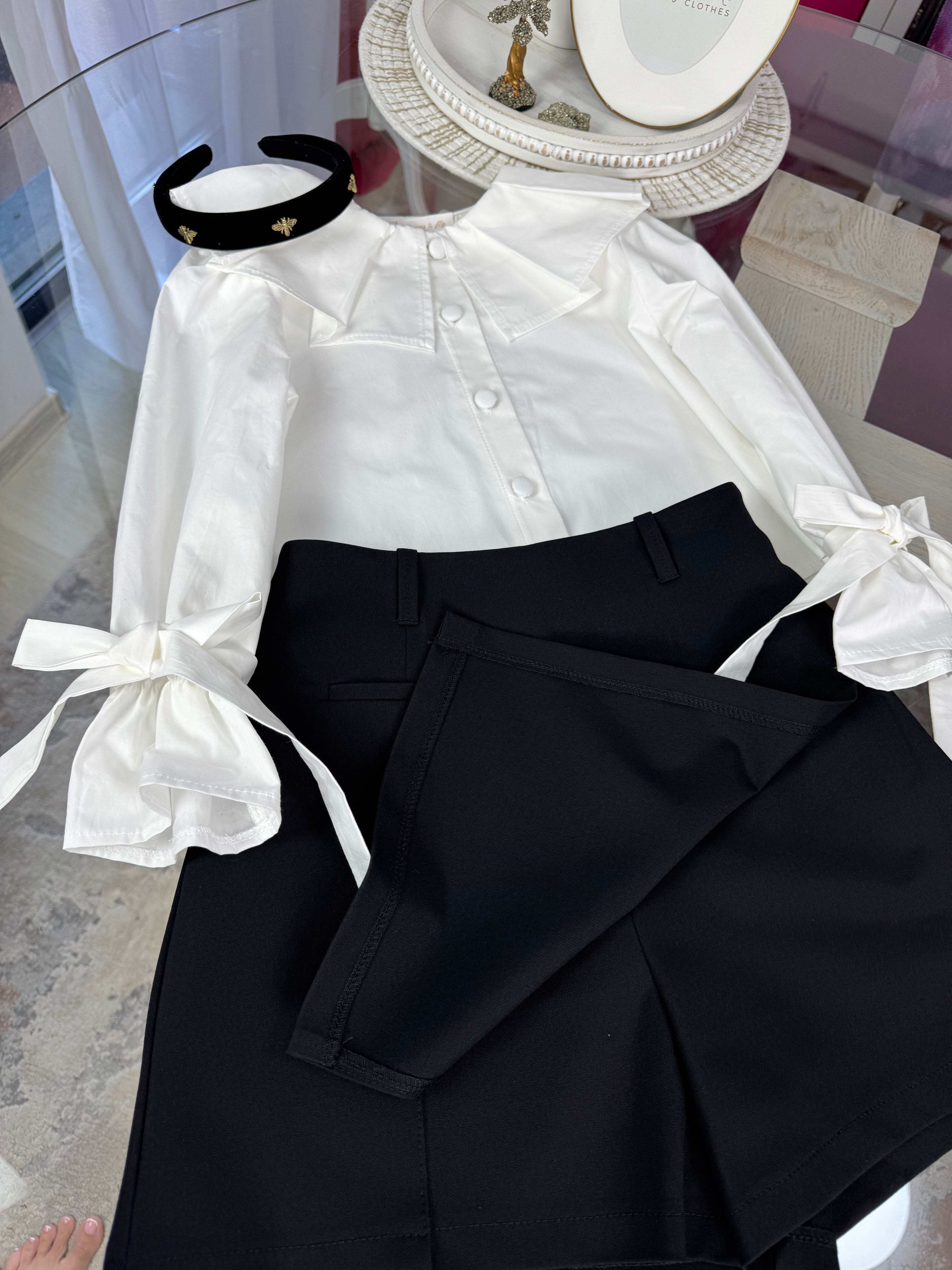 Fustă-pantalon neagră  pentru fete