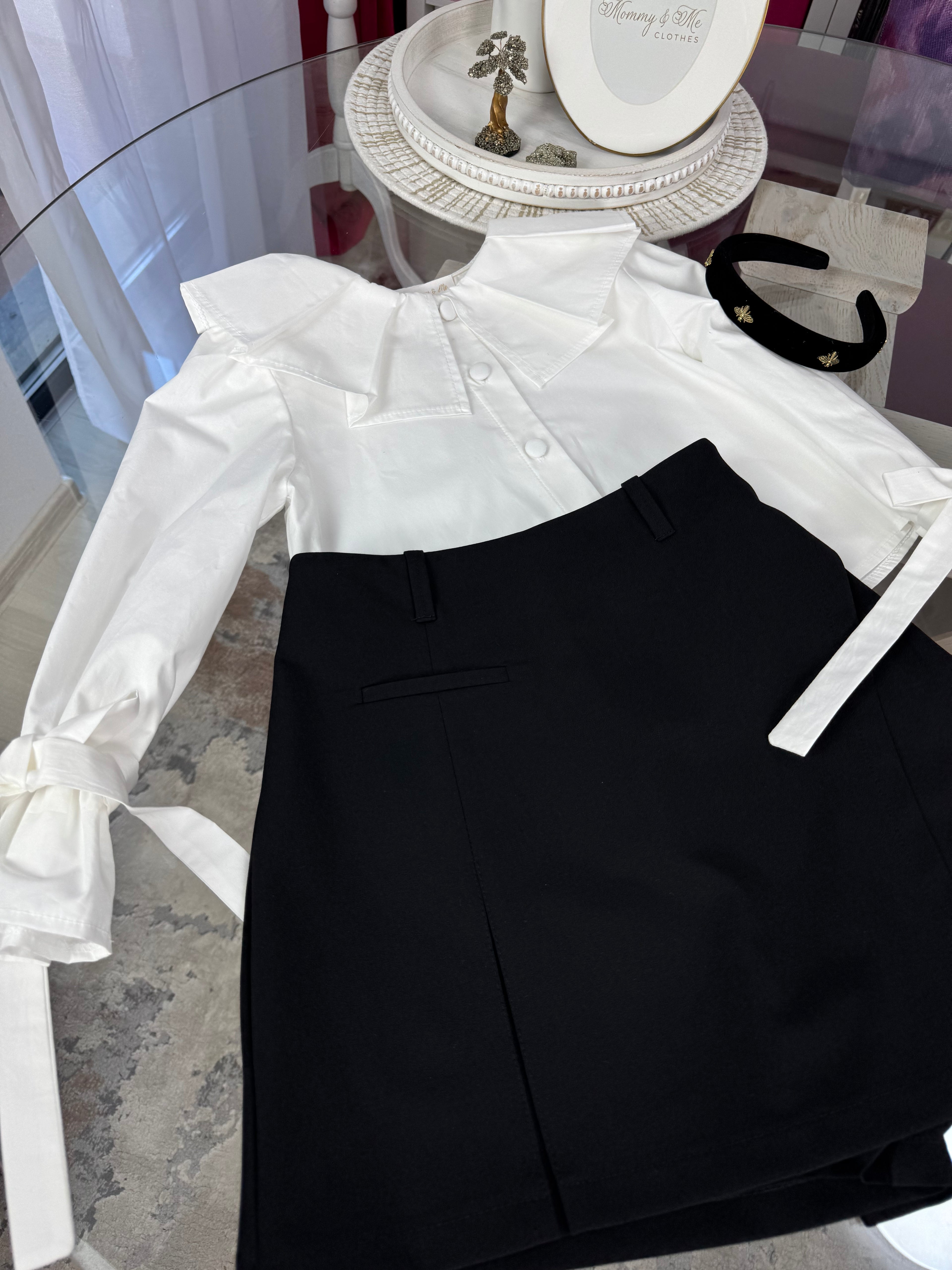 Fustă-pantalon neagră  pentru fete