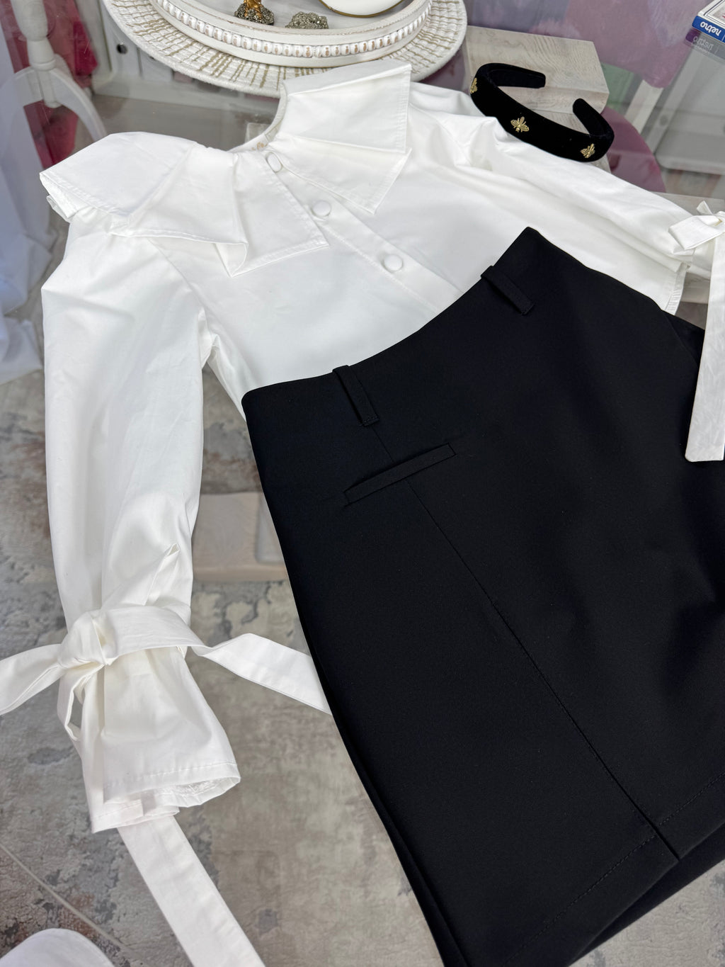 Fustă-pantalon neagră  pentru fete