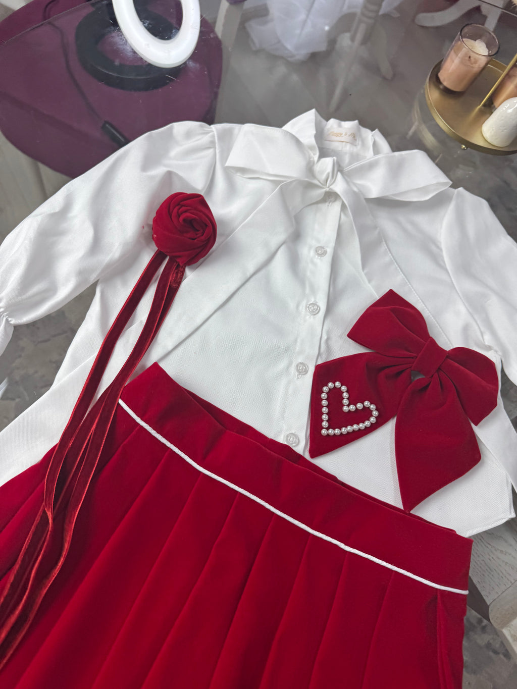 Cămașa alba din bumbac “ Soft Bow Shirt “