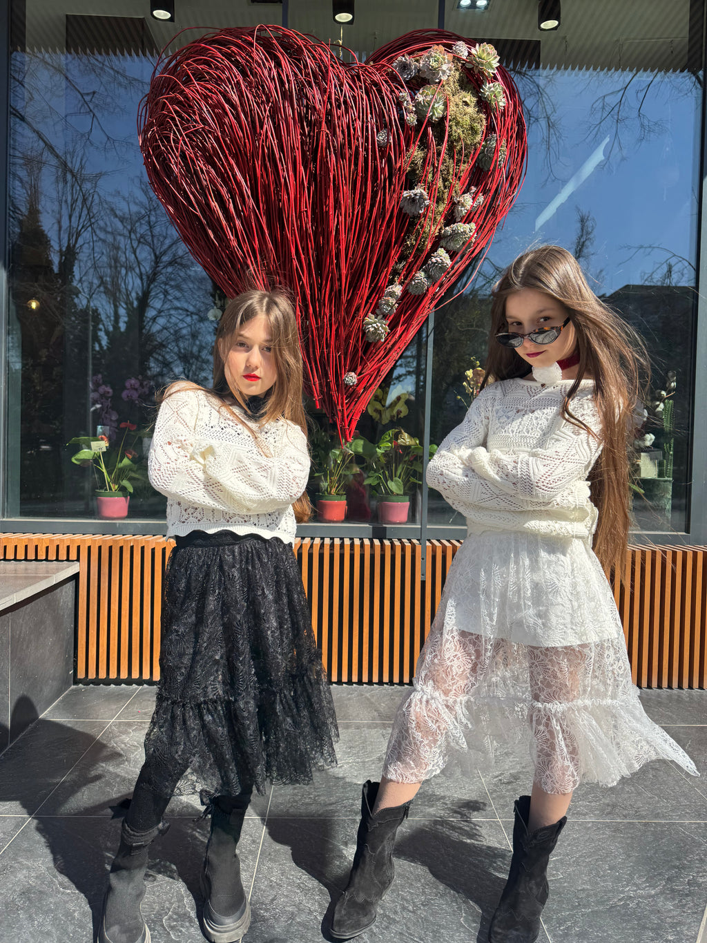 Fusta din dantela fetita cu fusta-pantalon “Muse Skirt”