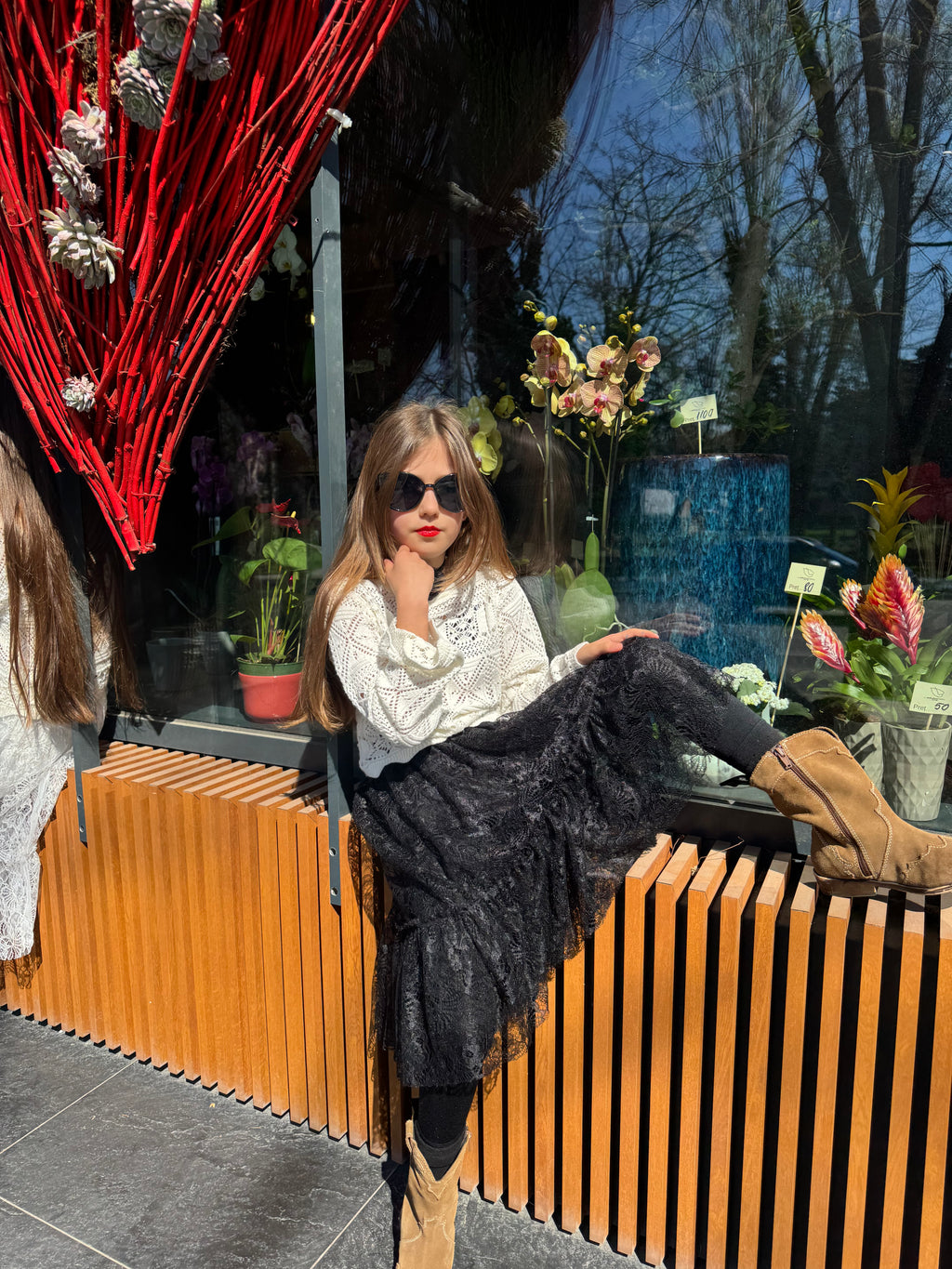 Fusta din dantela fetita cu fusta-pantalon “Muse Skirt”