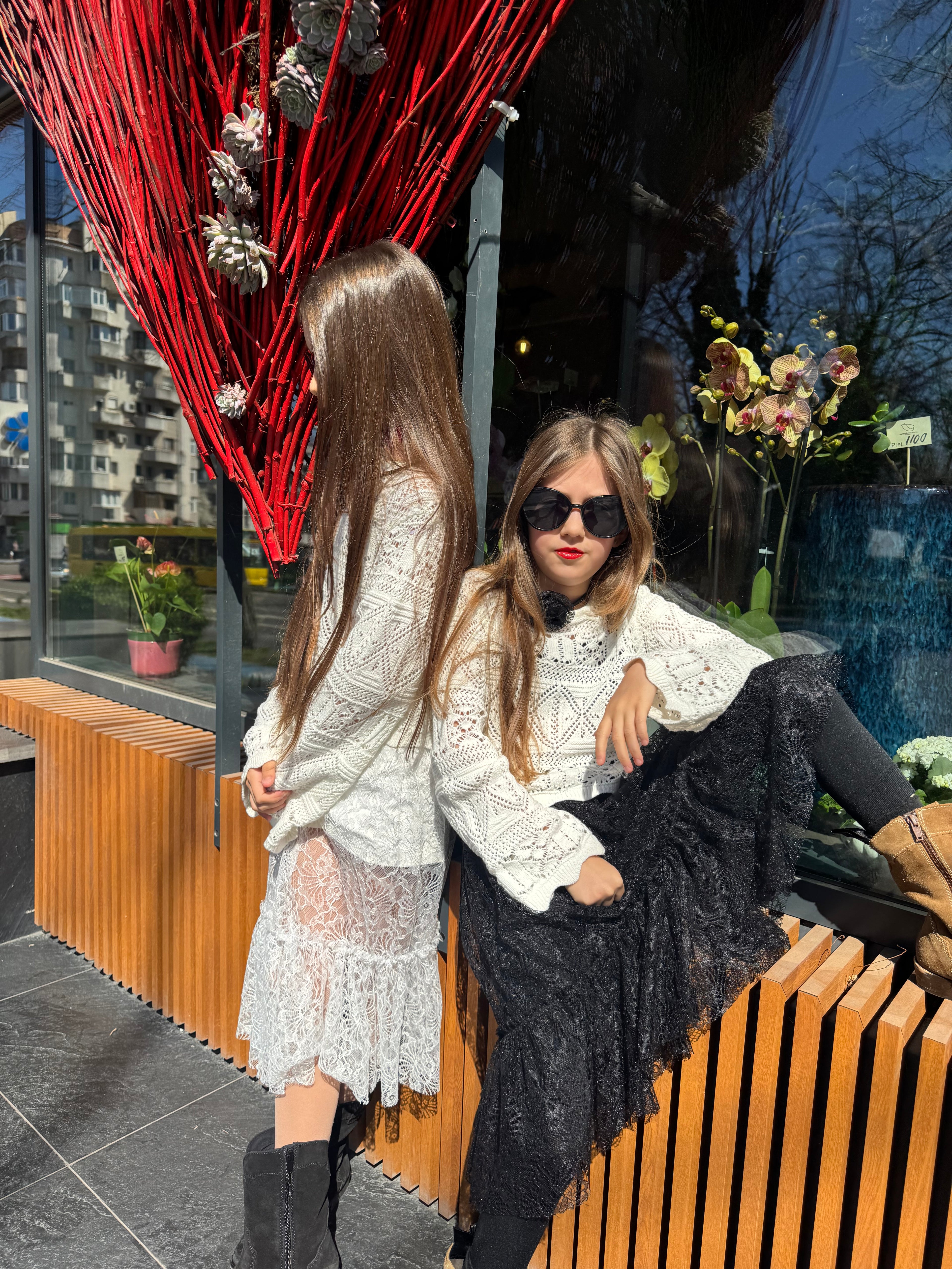 Fusta din dantela fetita cu fusta-pantalon “Muse Skirt”