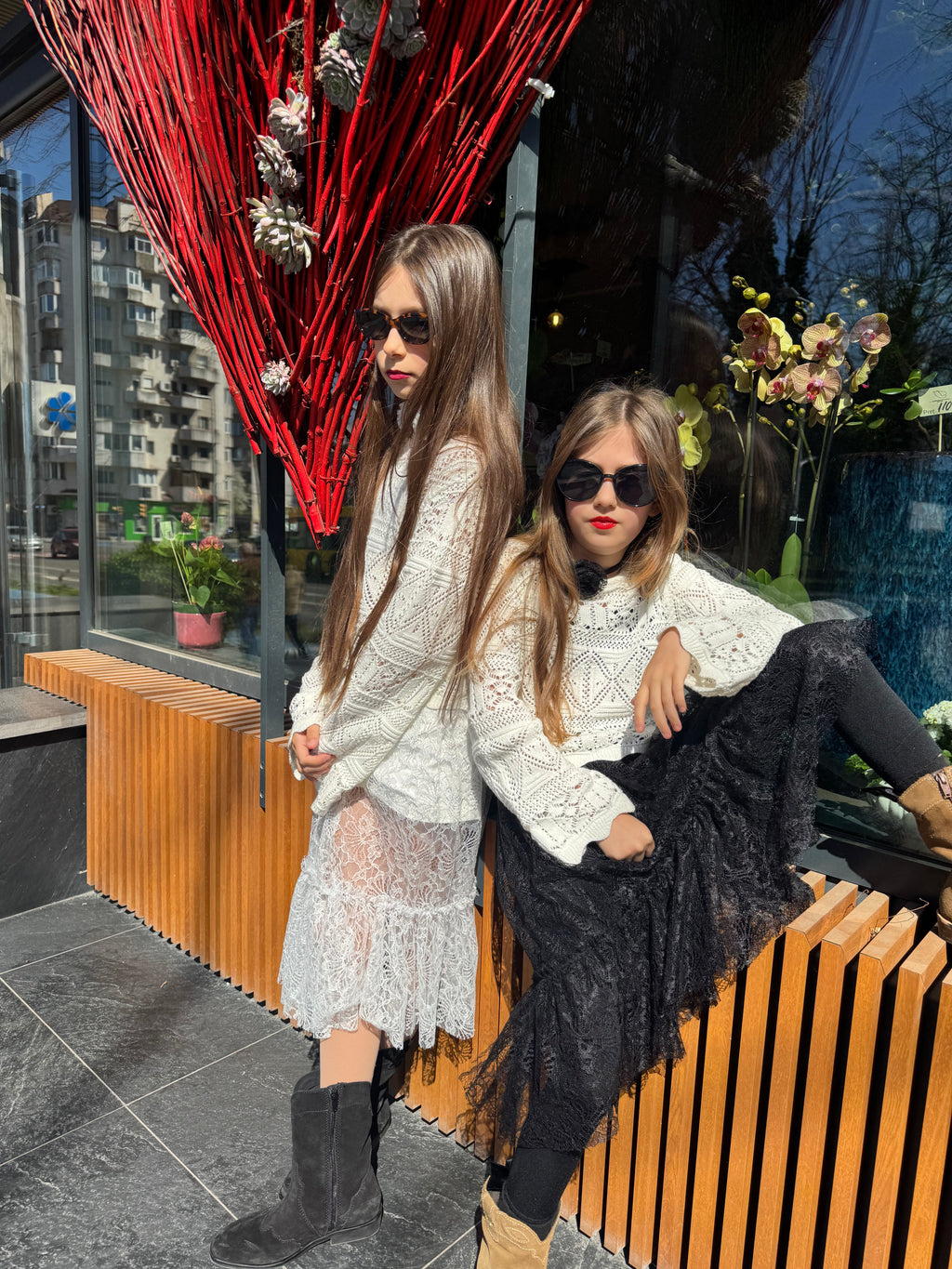 Fusta din dantela fetita cu fusta-pantalon “Muse Skirt”