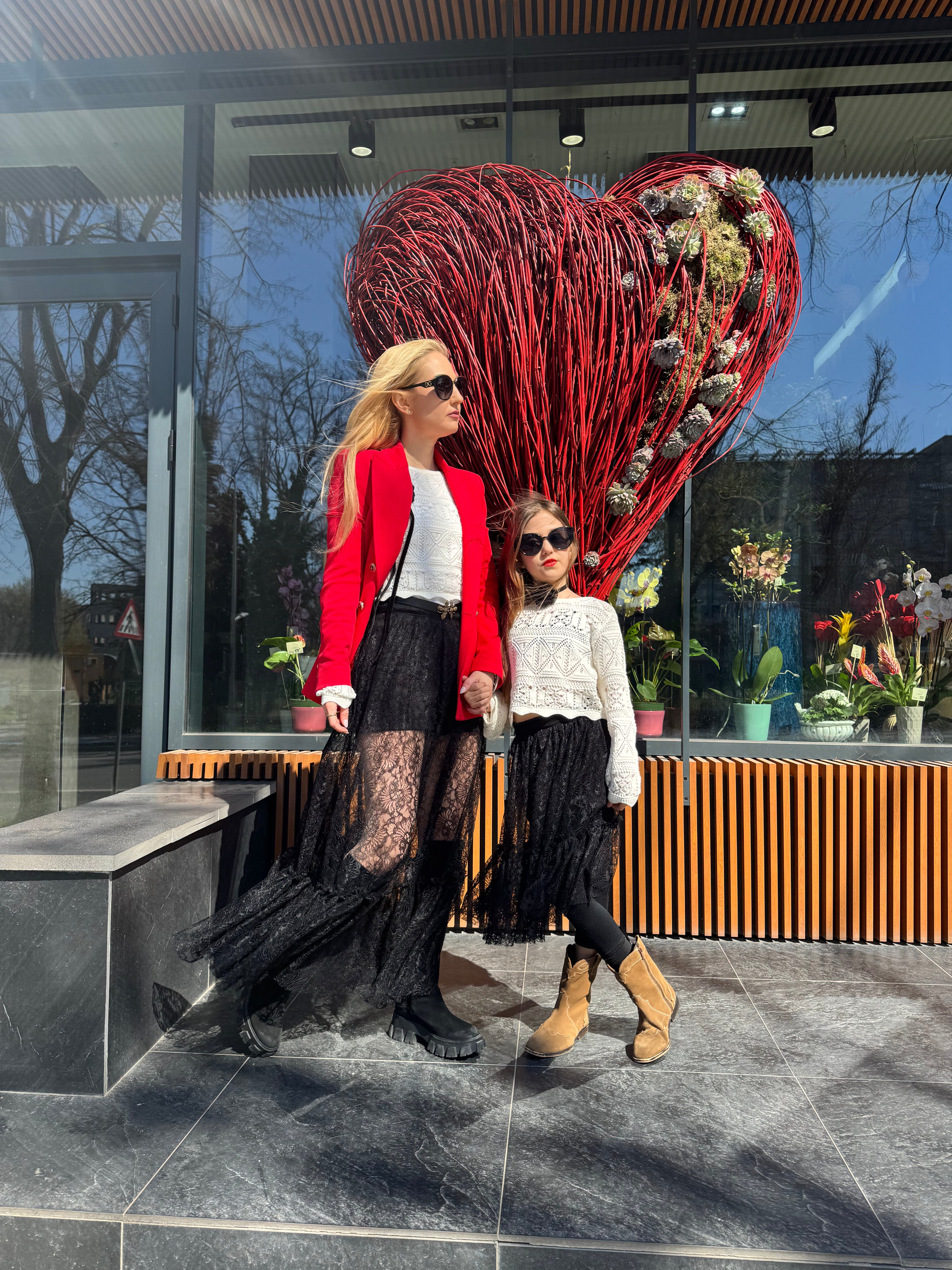 Fusta din dantela cu fustă-pantalon “Muse Skirt”
