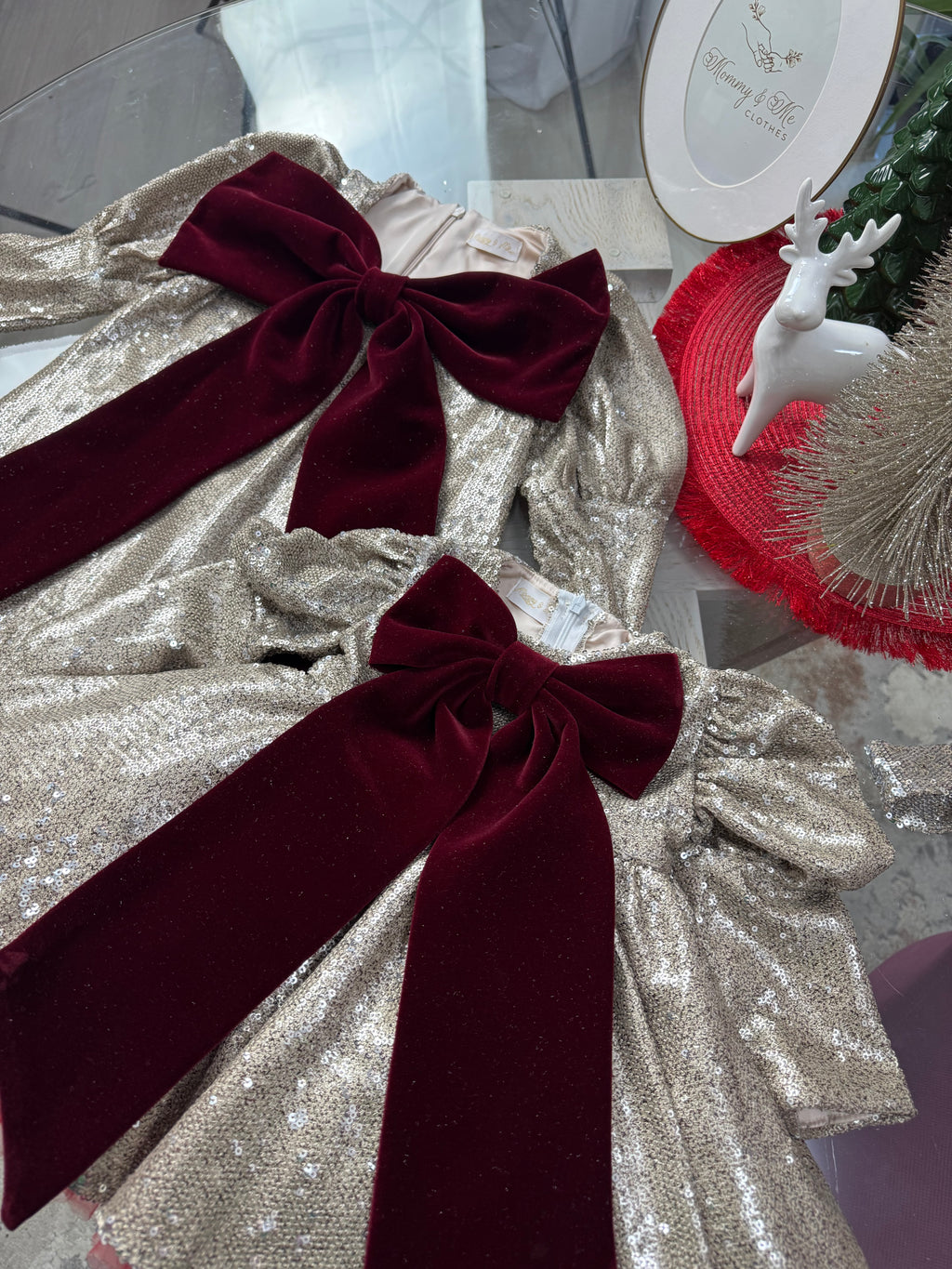 Set rochițe mama-fiica din paiete