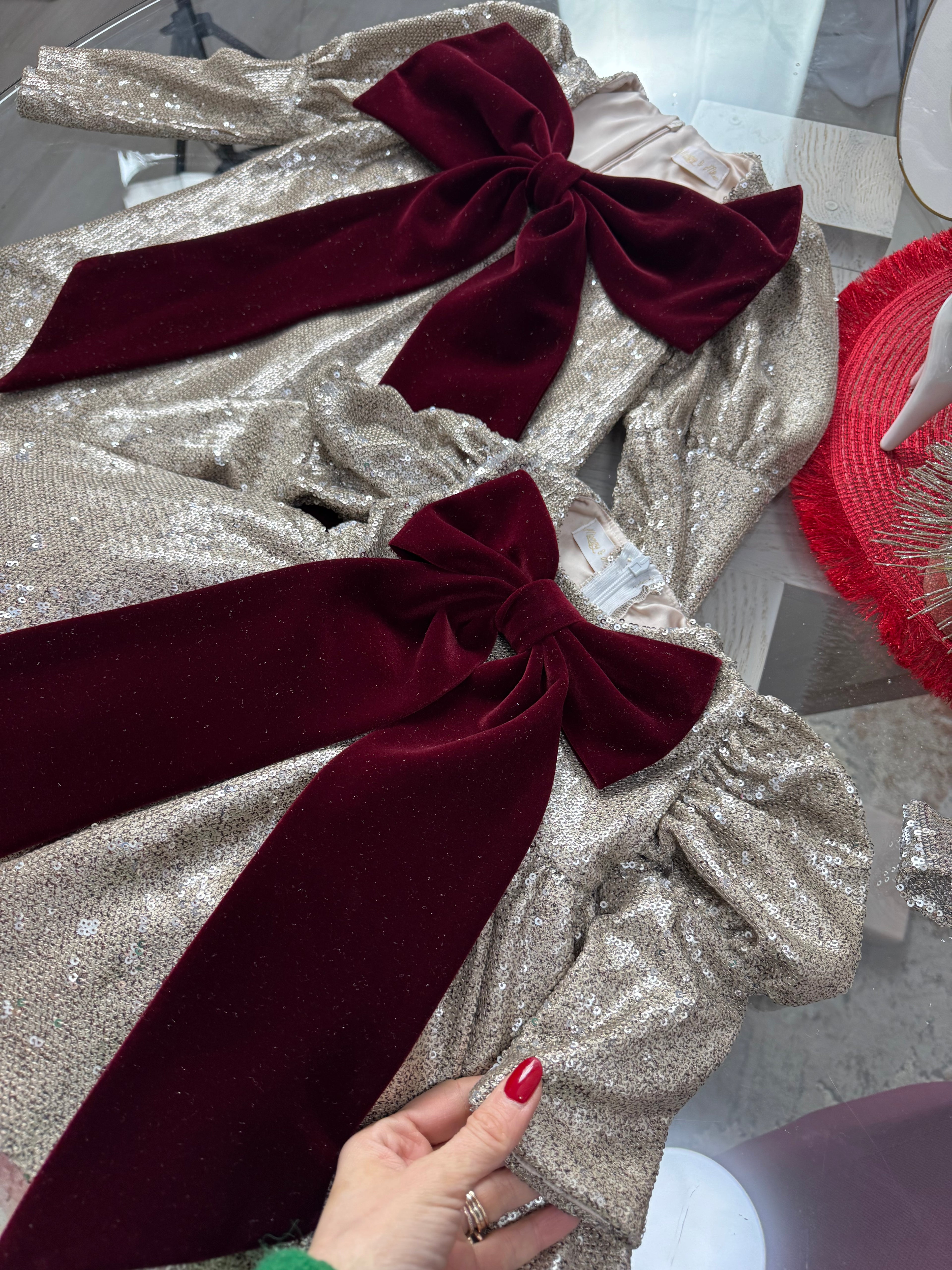 Set rochițe mama-fiica din paiete