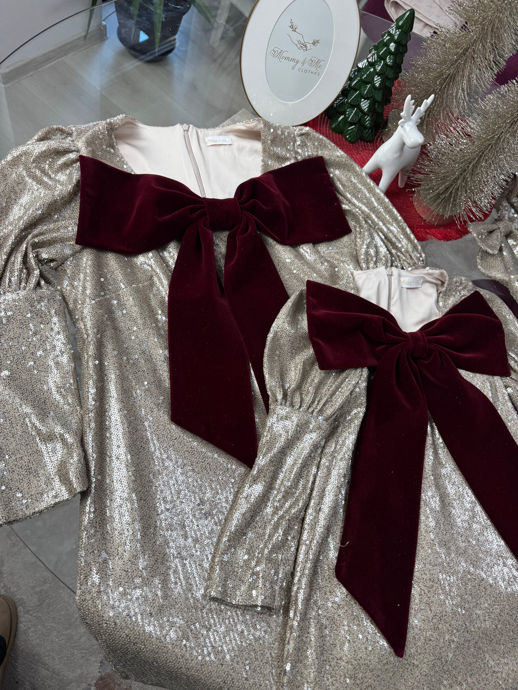 Set rochițe mama-fiica din paiete