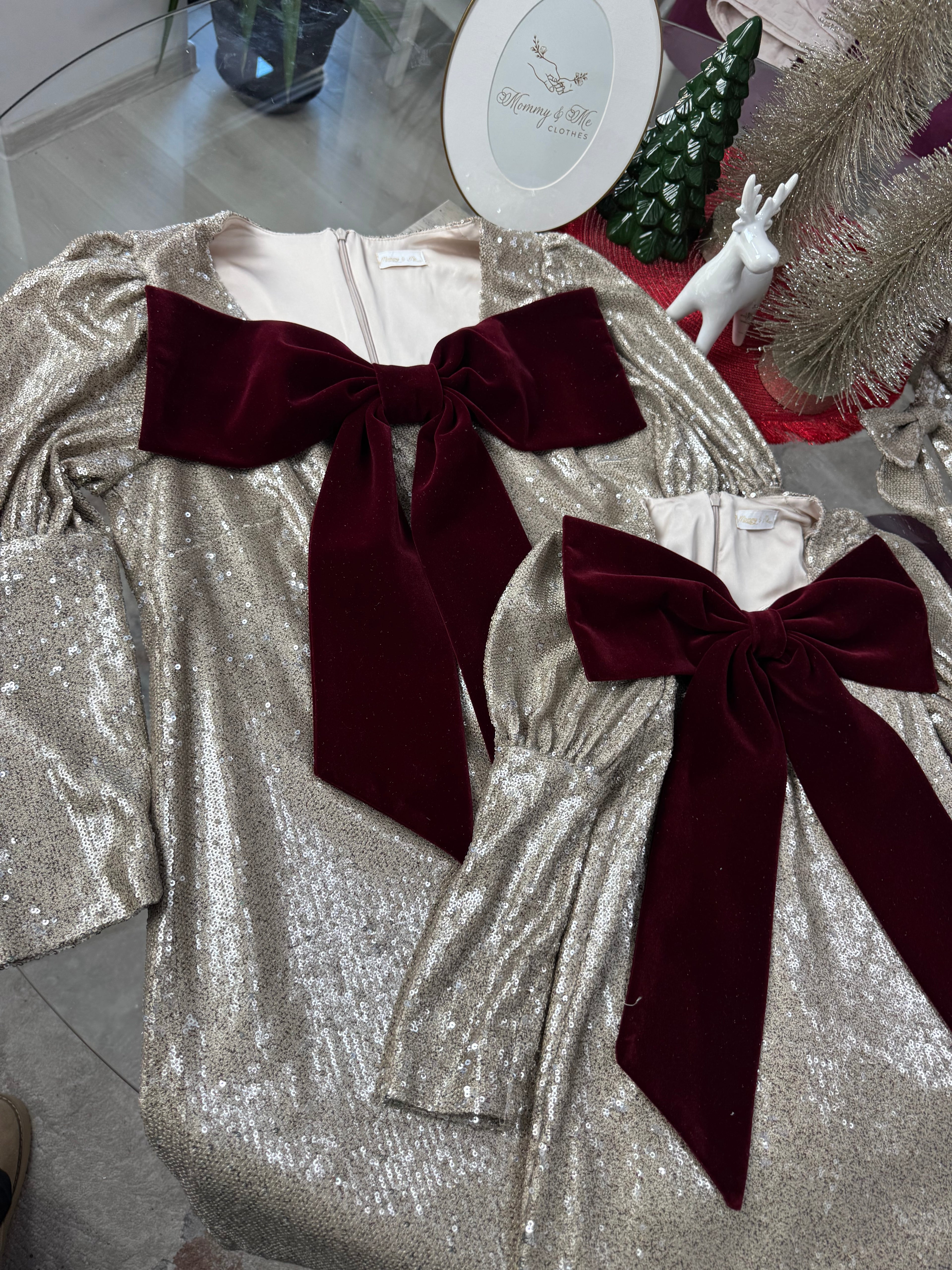 Set rochițe mama-fiica din paiete