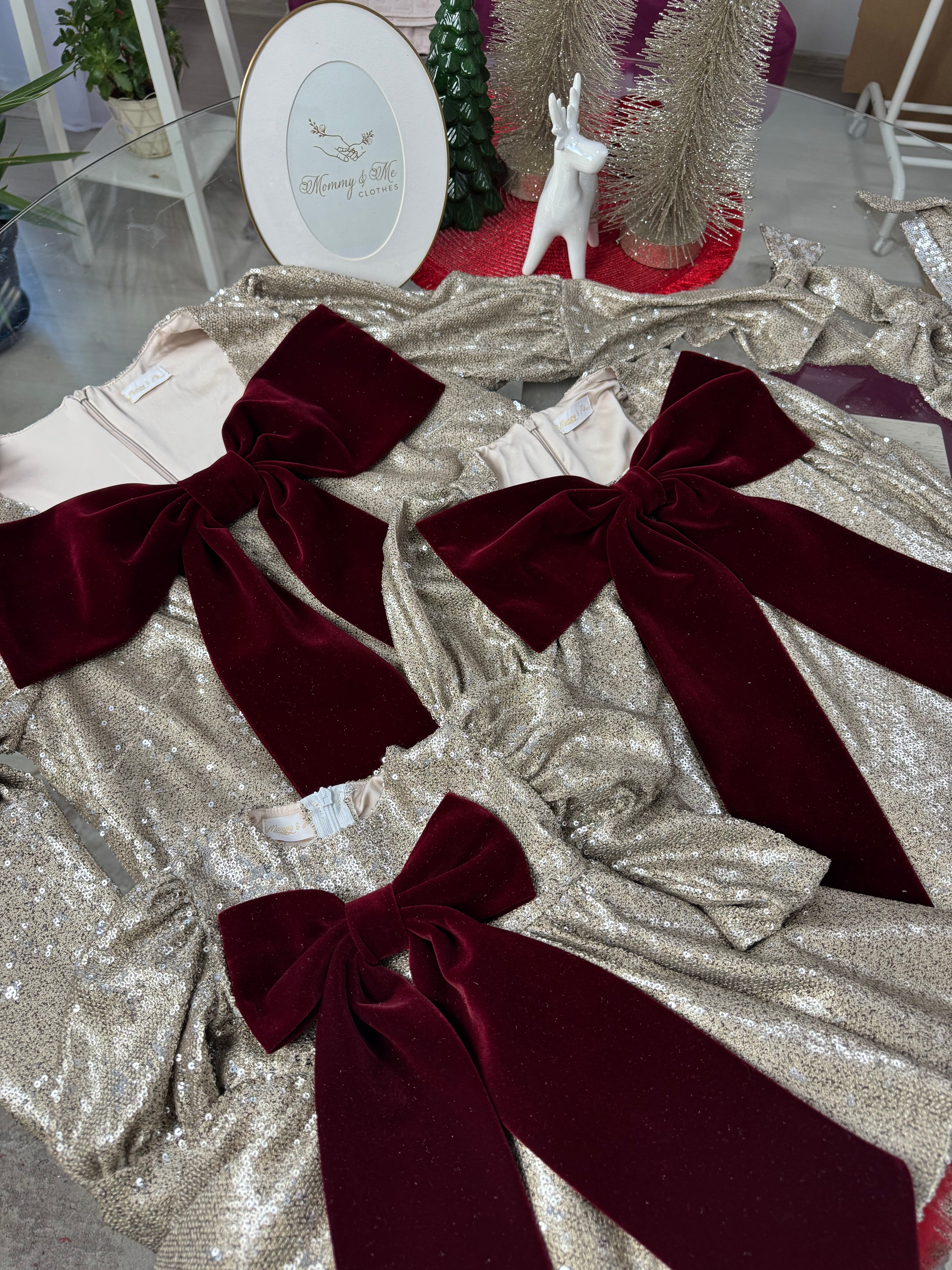 Set rochițe mama-fiica din paiete