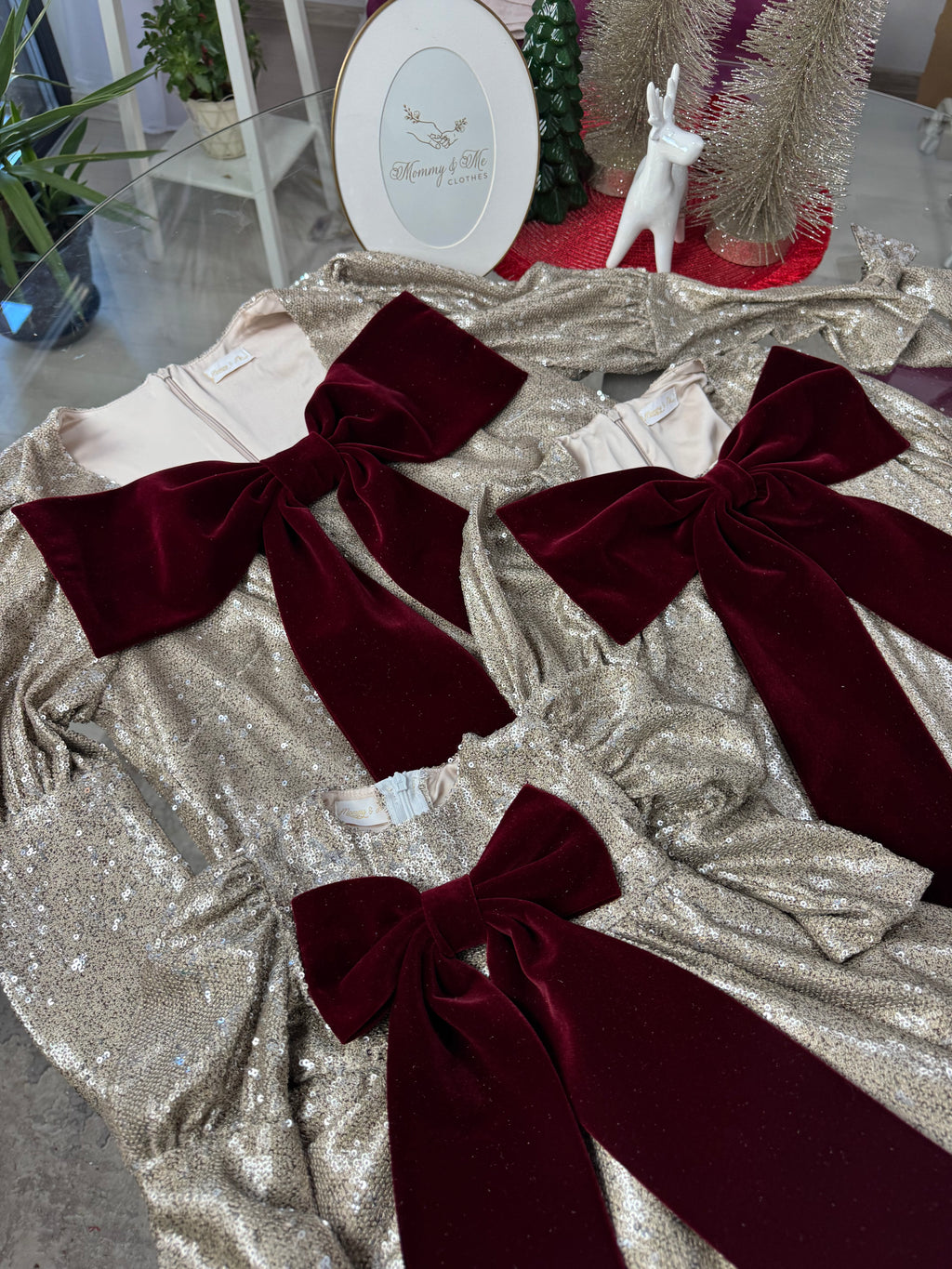 Set rochițe mama-fiica din paiete