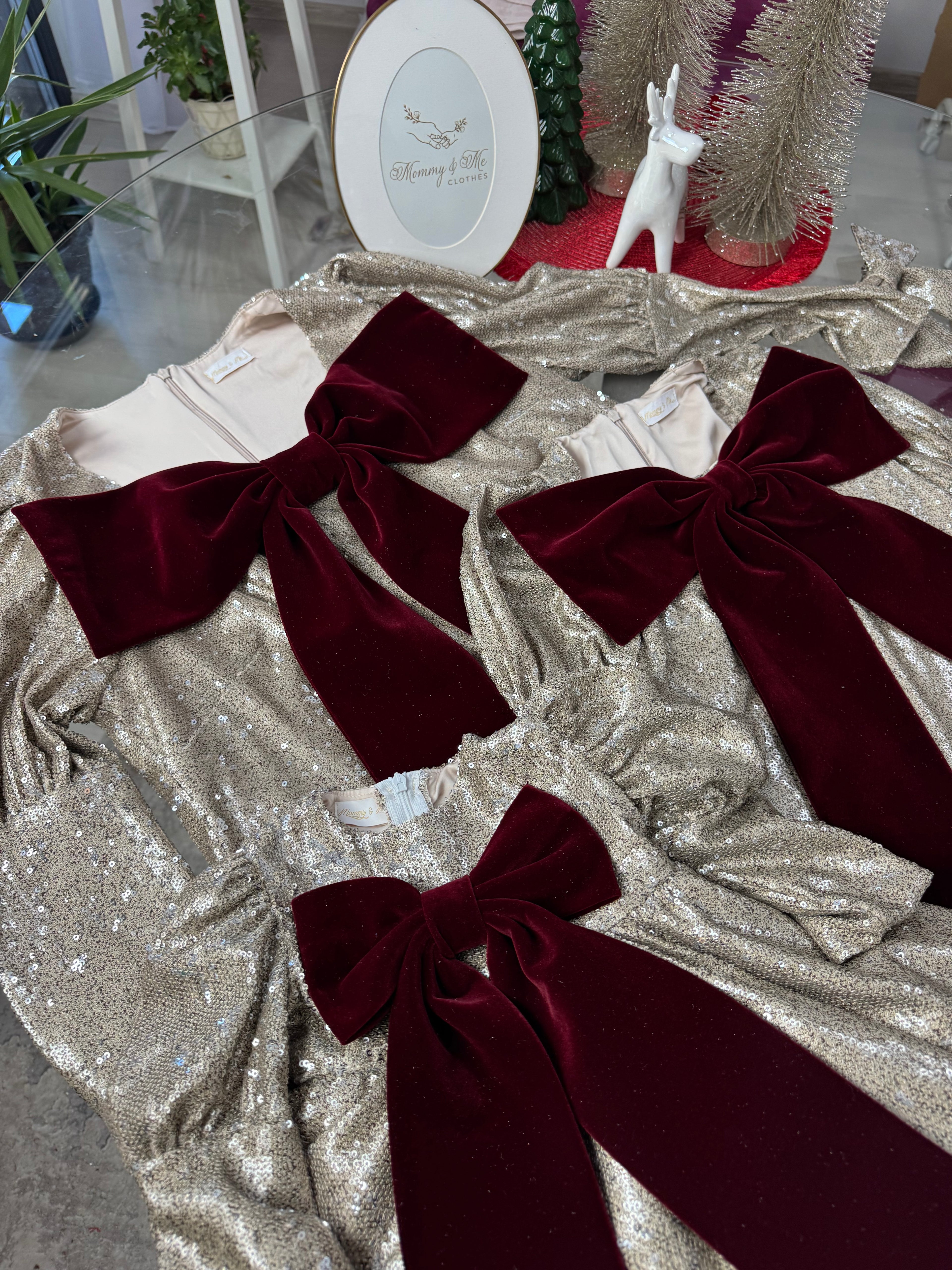 Set rochițe mama-fiica din paiete