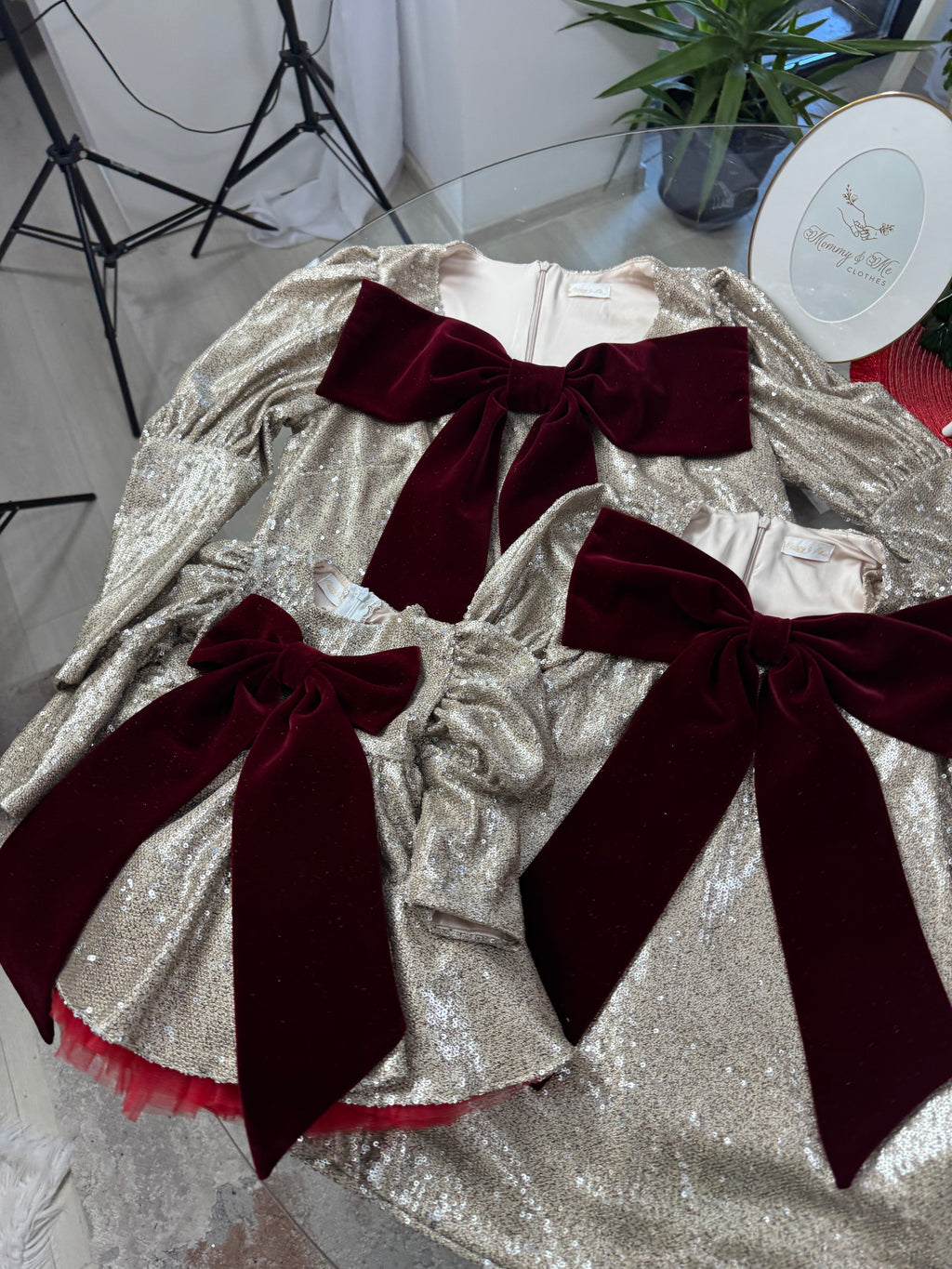 Set rochițe mama-fiica din paiete