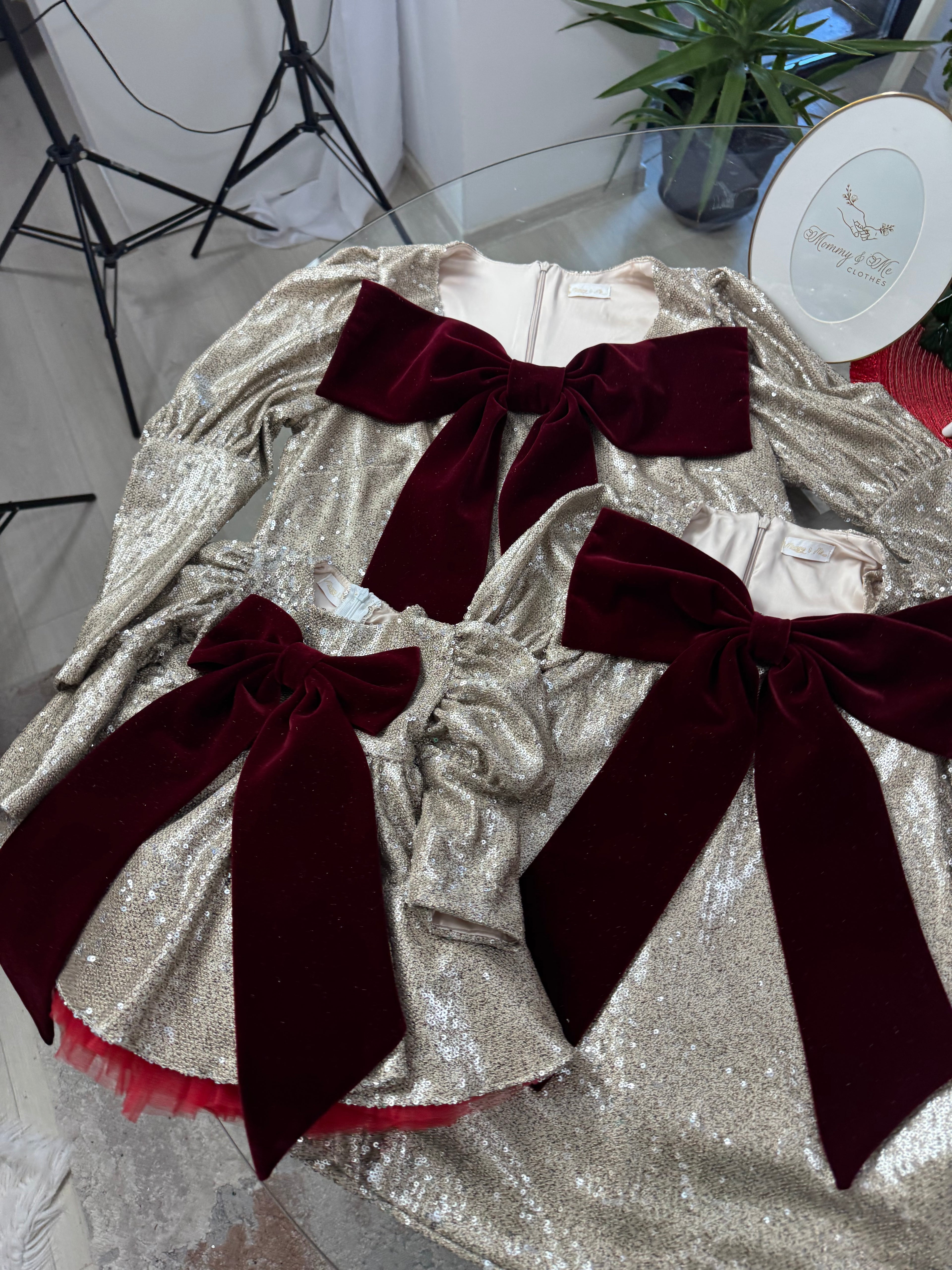 Set rochițe mama-fiica din paiete