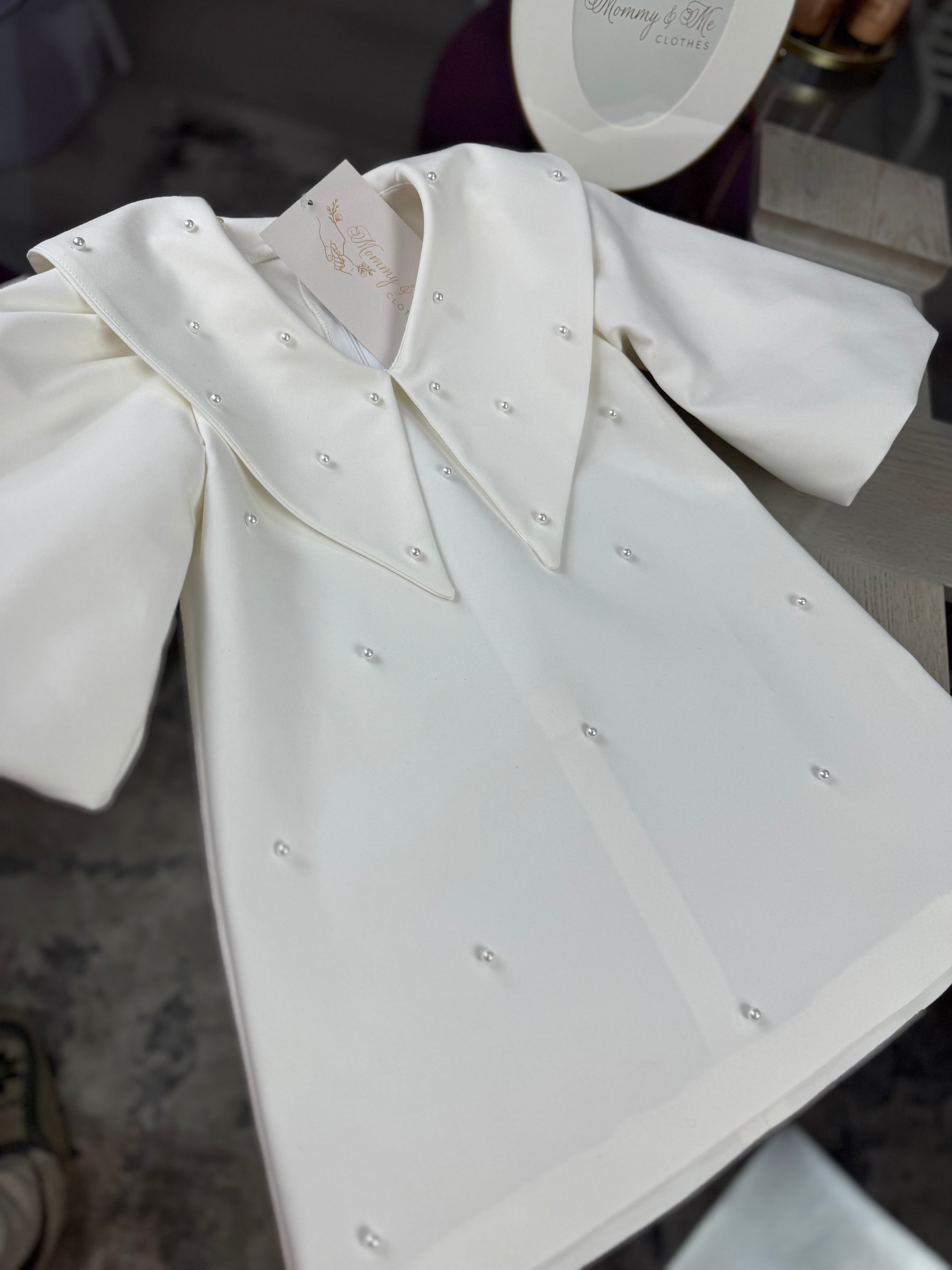 Rochița fetite “Ivory Pearl Bow”