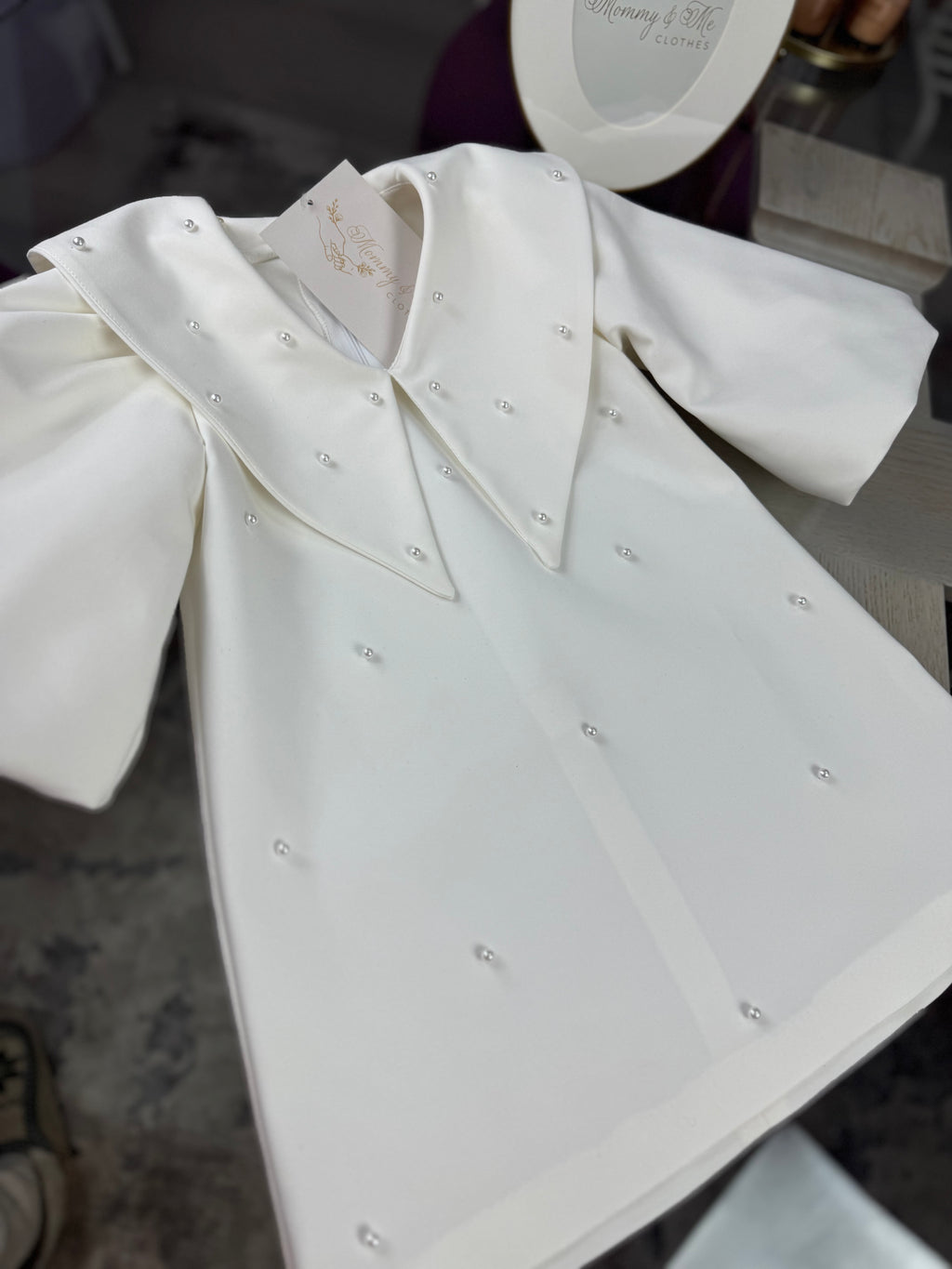 Rochița fetite “Ivory Pearl Bow”