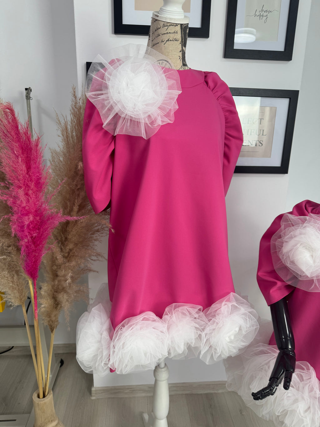 Set rochii Mama-Fiica “Rose Tulle Bloom”