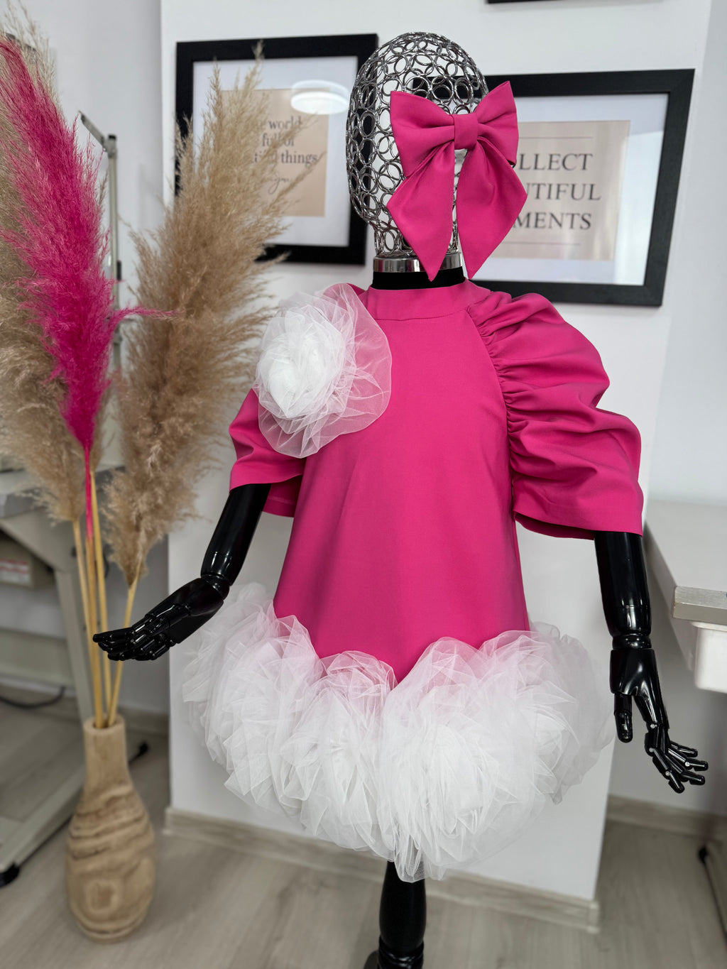 Rochita pentru fetițe “Rose Tulle Bloom”