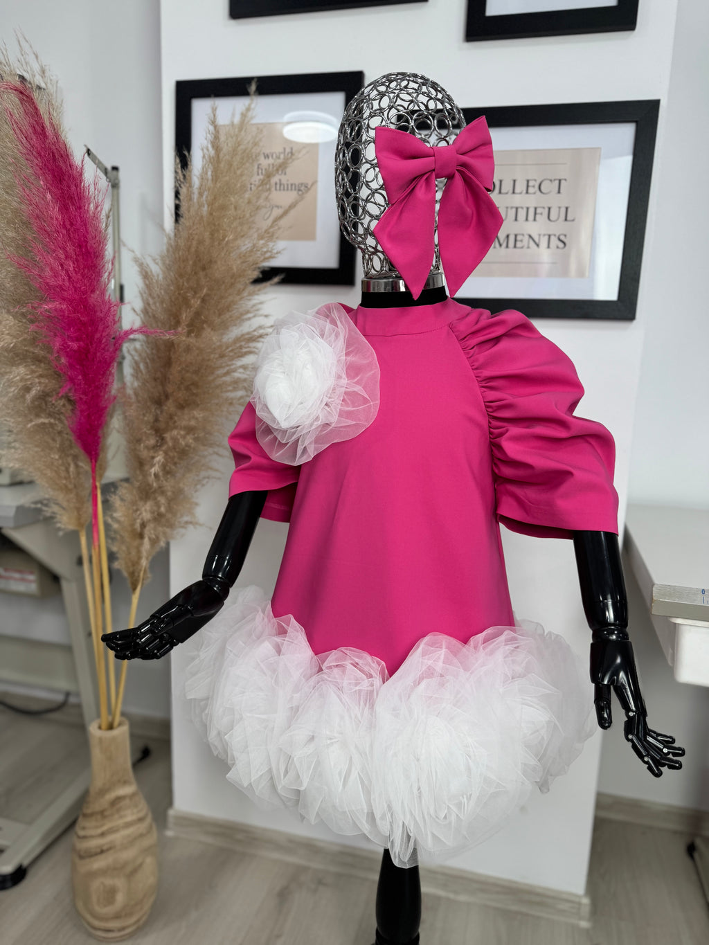 Rochita pentru fetițe “Rose Tulle Bloom”