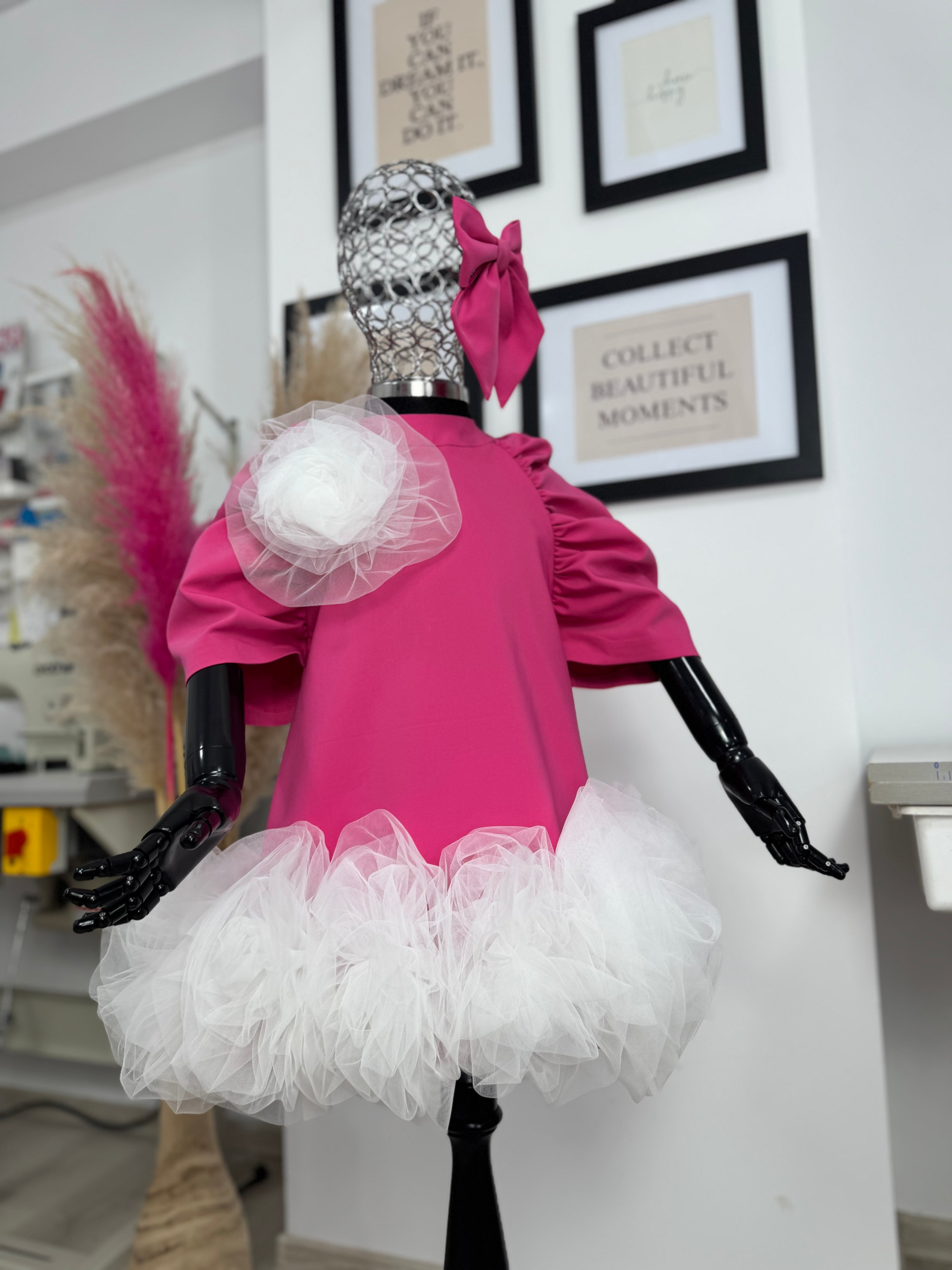 Rochita pentru fetițe “Rose Tulle Bloom”