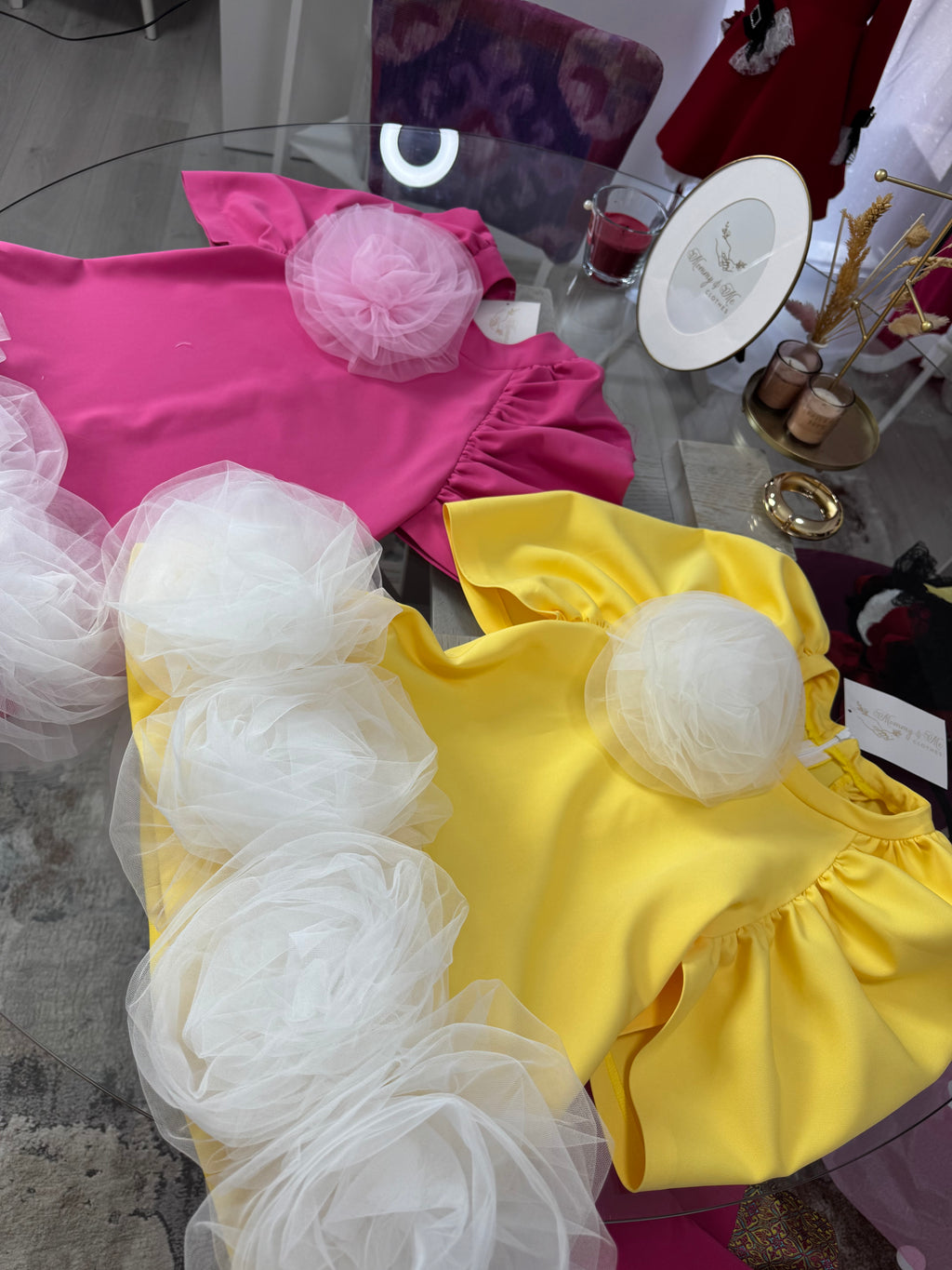 Rochita pentru fetițe “Rose Tulle Bloom”
