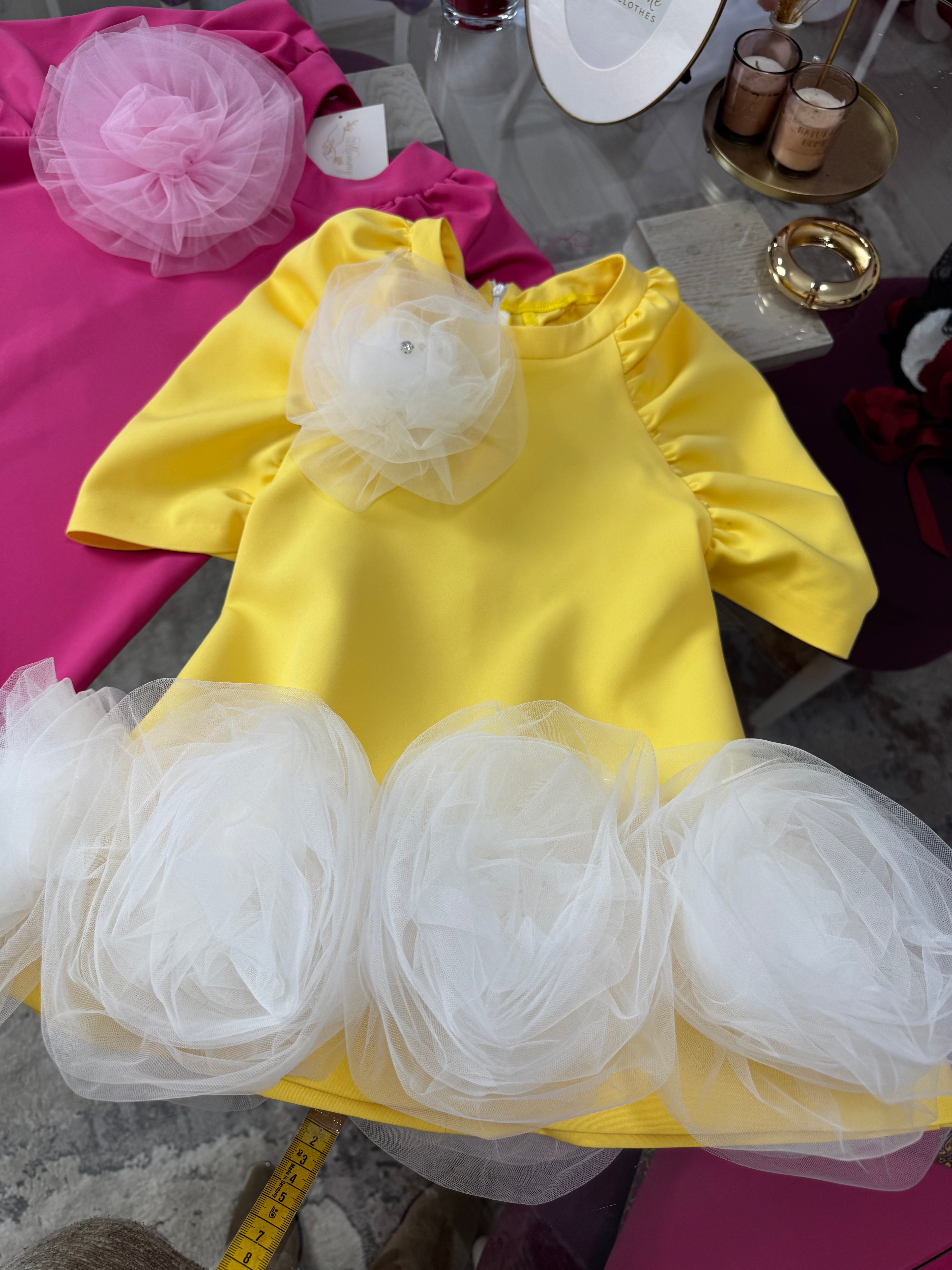 Rochita pentru fetițe “Rose Tulle Bloom”