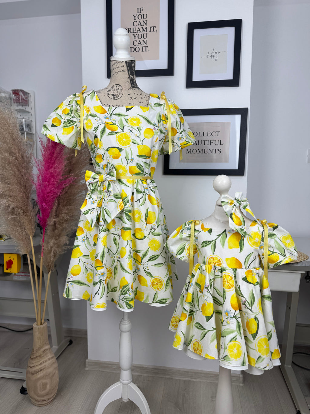 Set rochii mama-fiica “Lemon Garden “