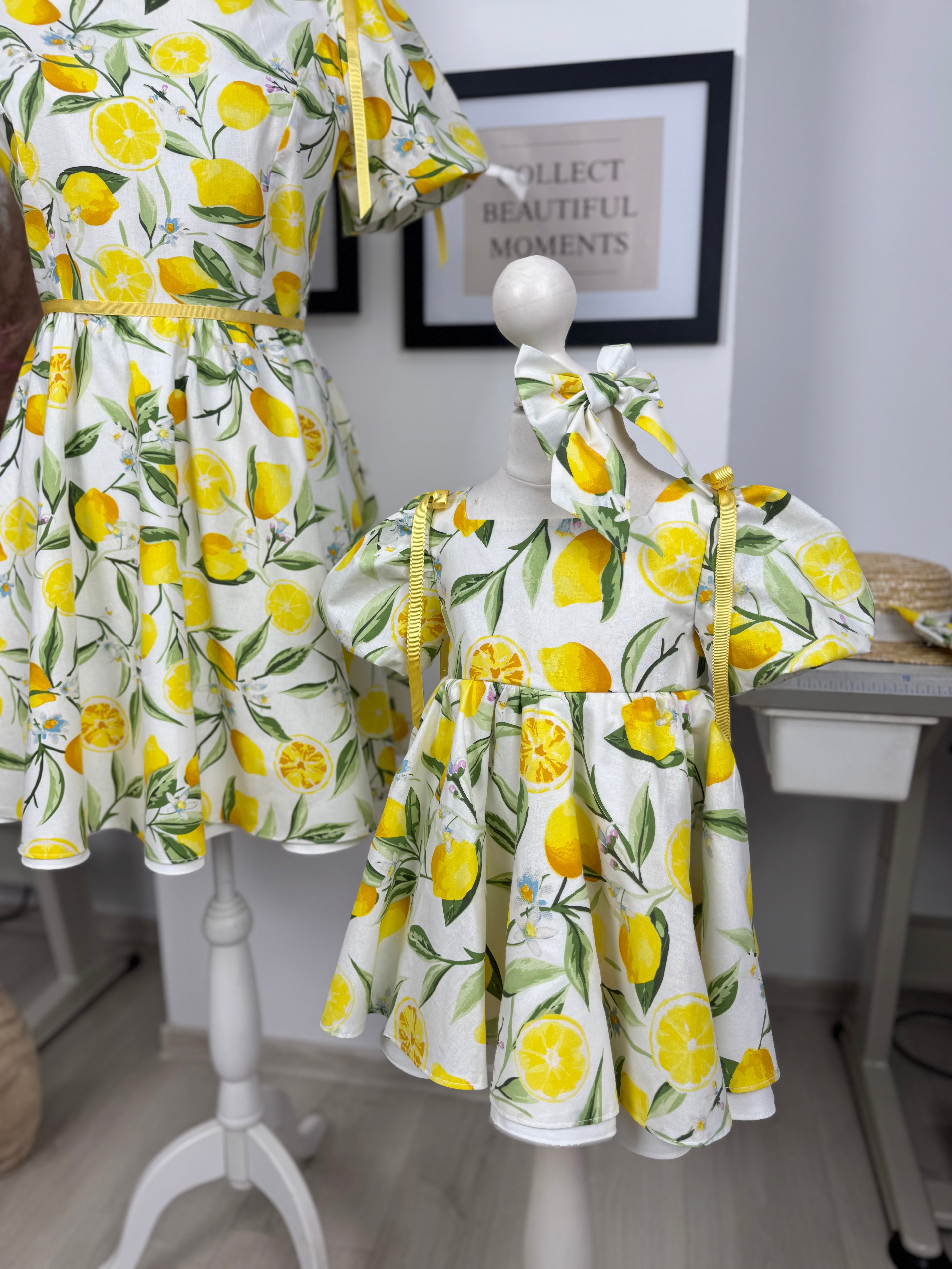 Set rochii mama-fiica “Lemon Garden “