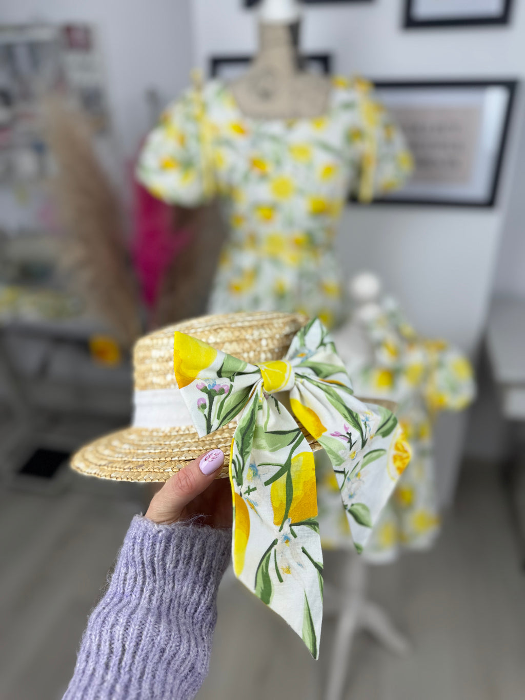 Set rochii mama-fiica “Lemon Garden “
