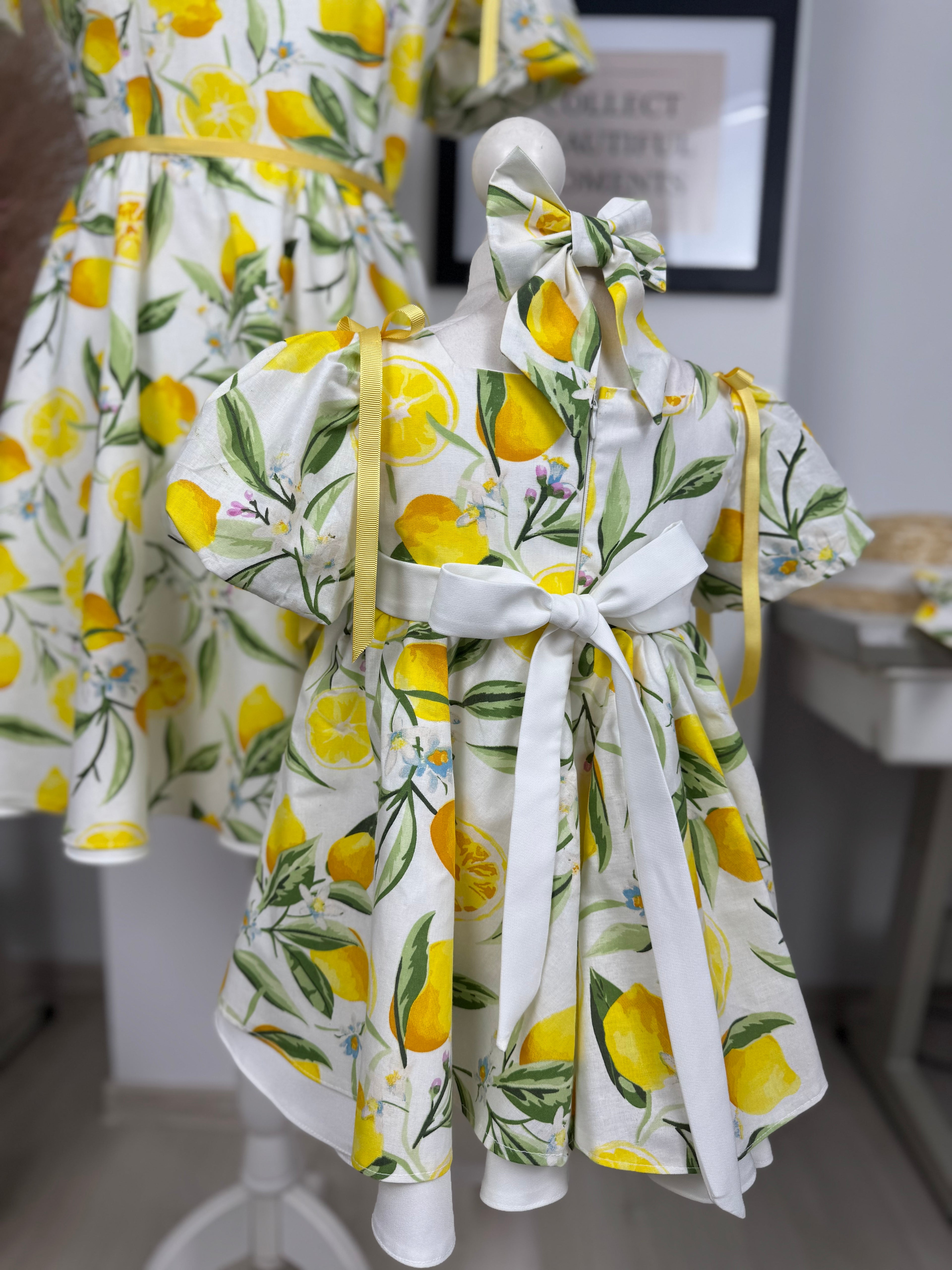 Set rochii mama-fiica “Lemon Garden “