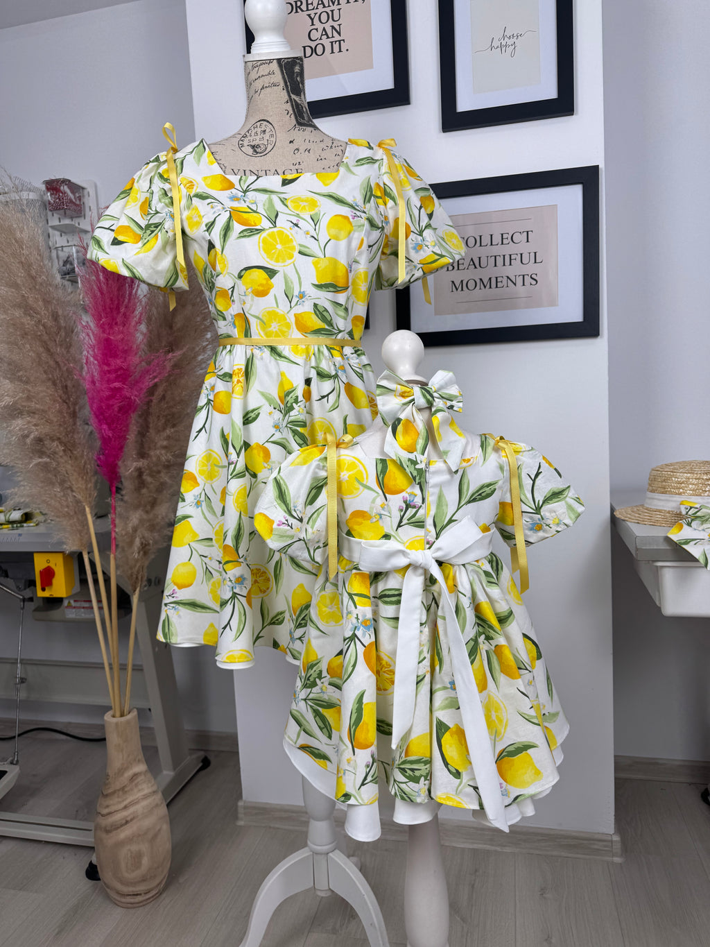 Set rochii mama-fiica “Lemon Garden “