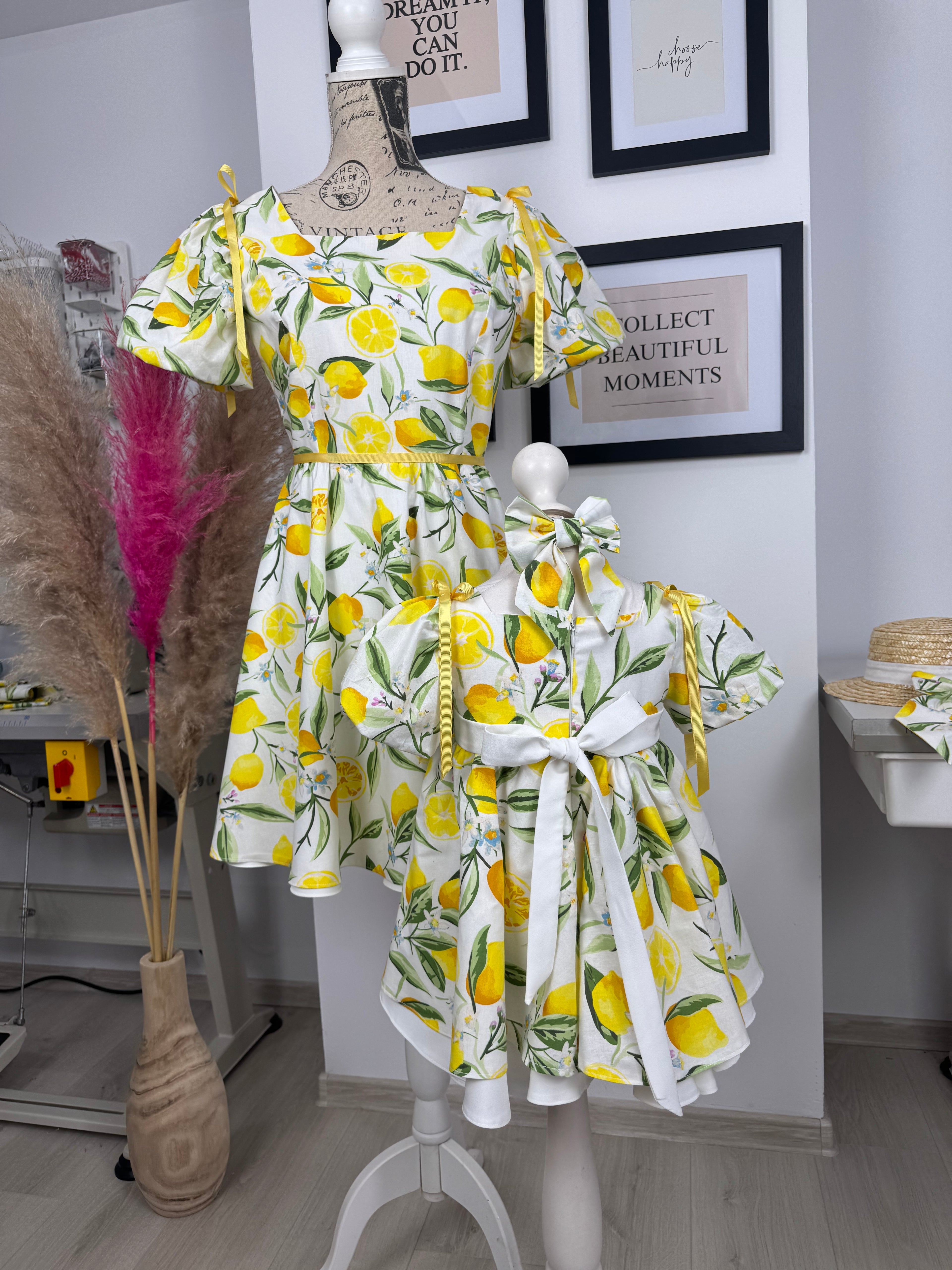 Set rochii mama-fiica “Lemon Garden “