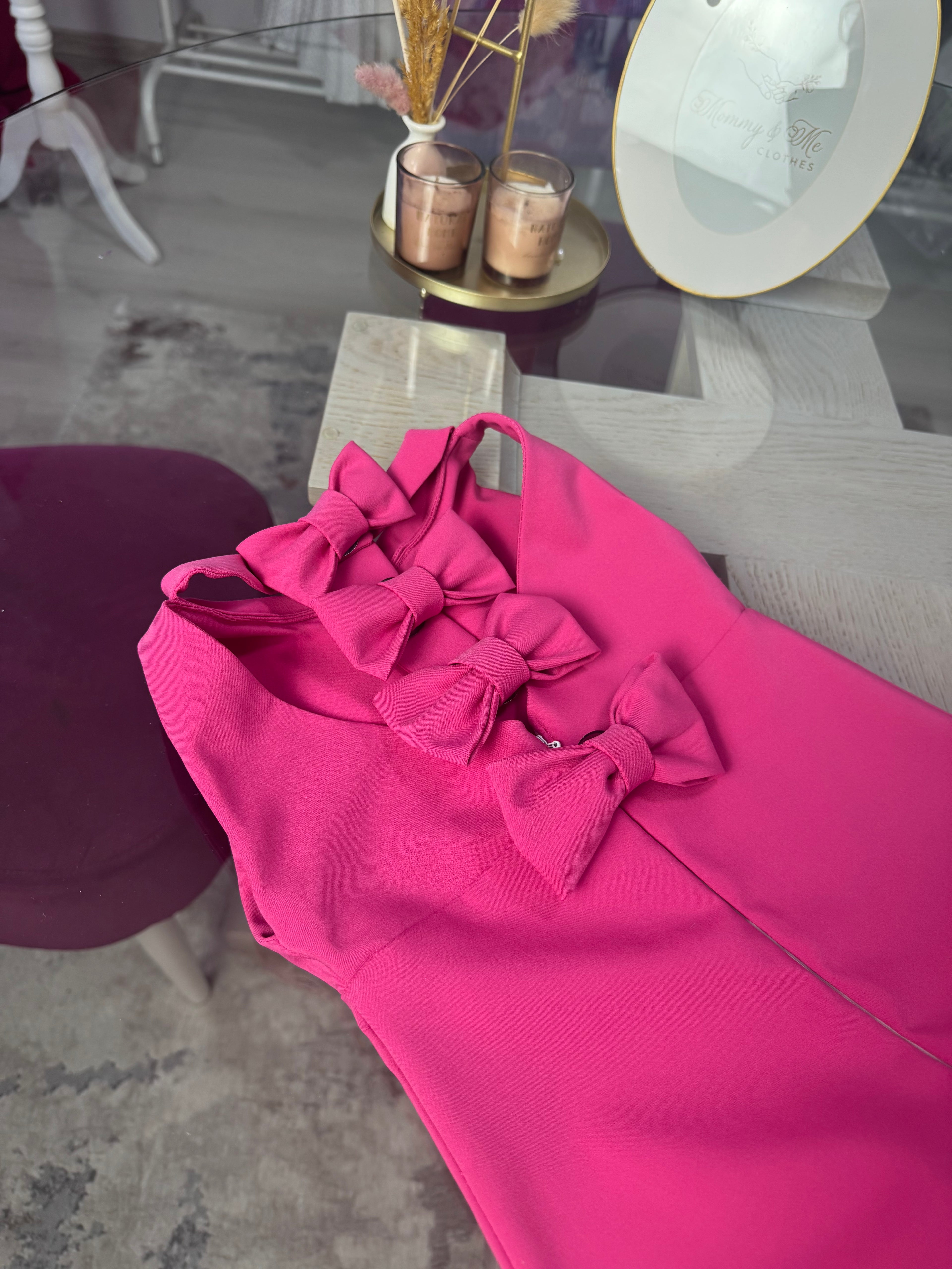 Rochita fetițe “Pink bow”