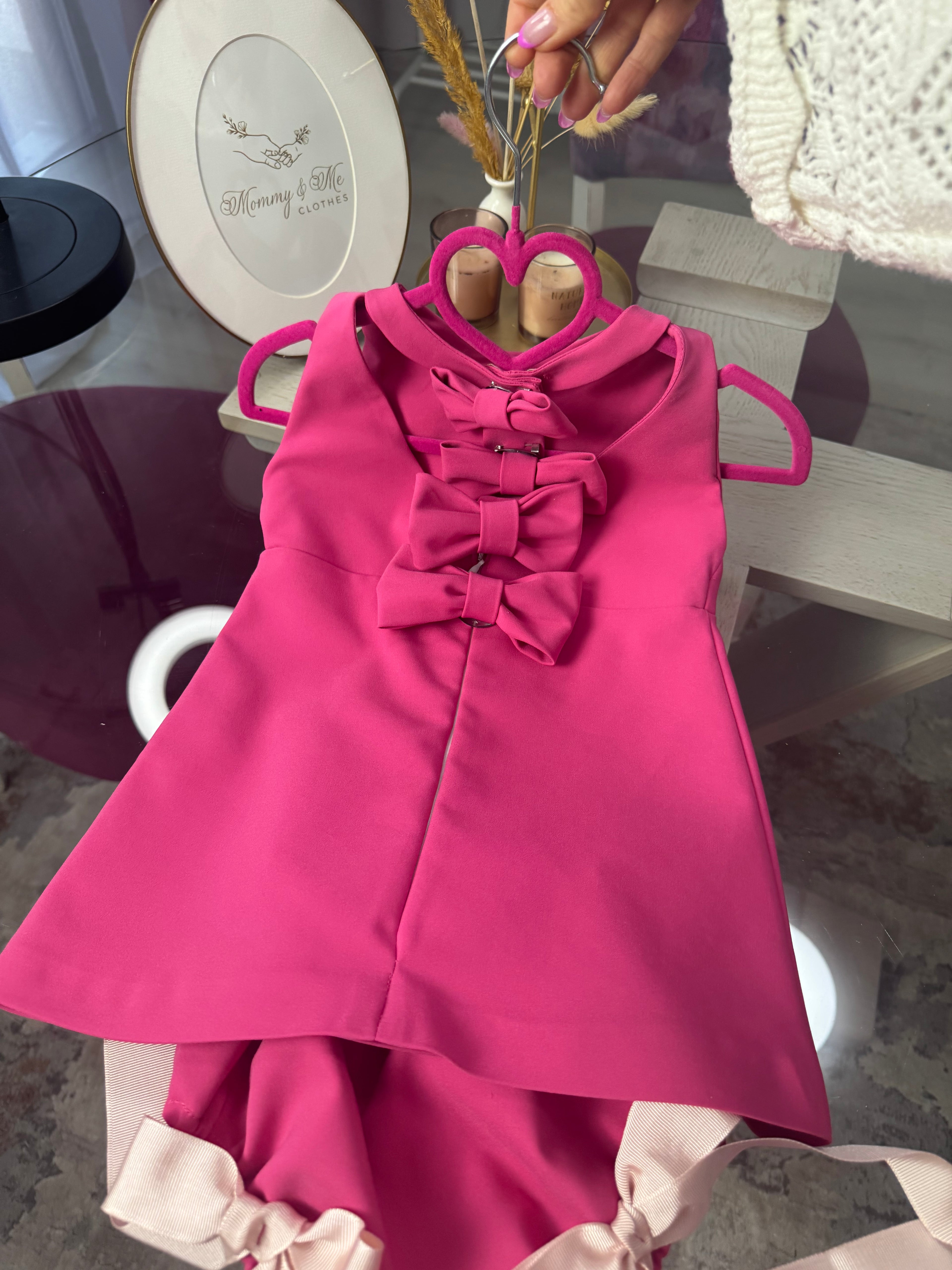 Rochita fetițe “Pink bow”