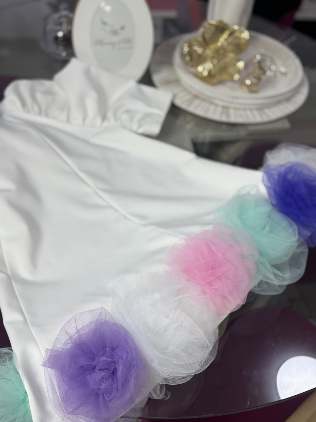 Rochita pentru fetițe  cu trandafiri multi colori
