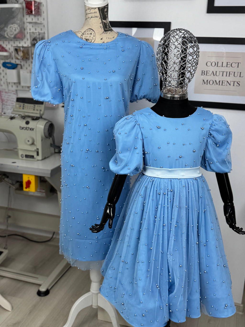 Set rochii mama-fiica “Blue Pearl Dream”