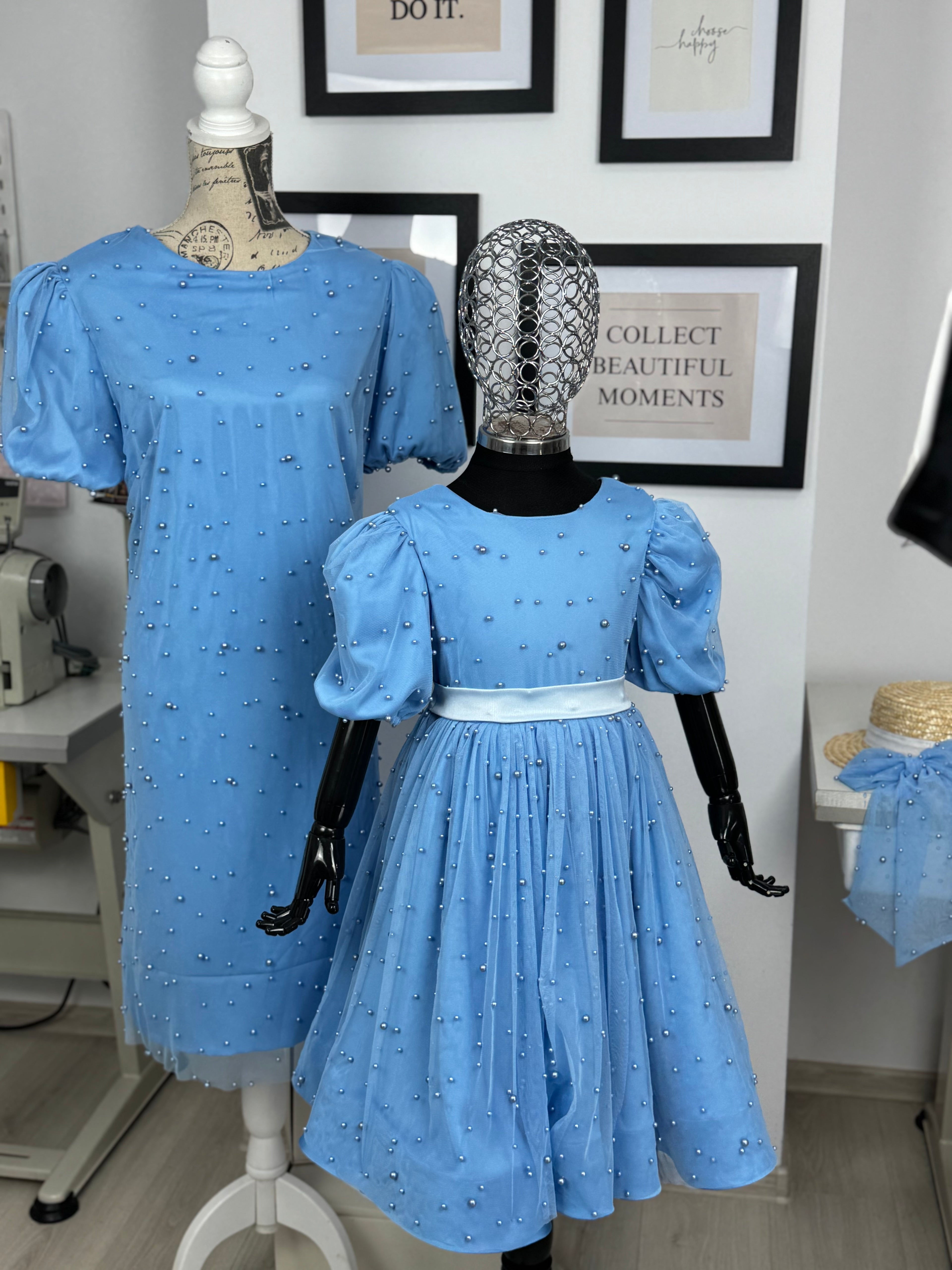Set rochii mama-fiica “Blue Pearl Dream”
