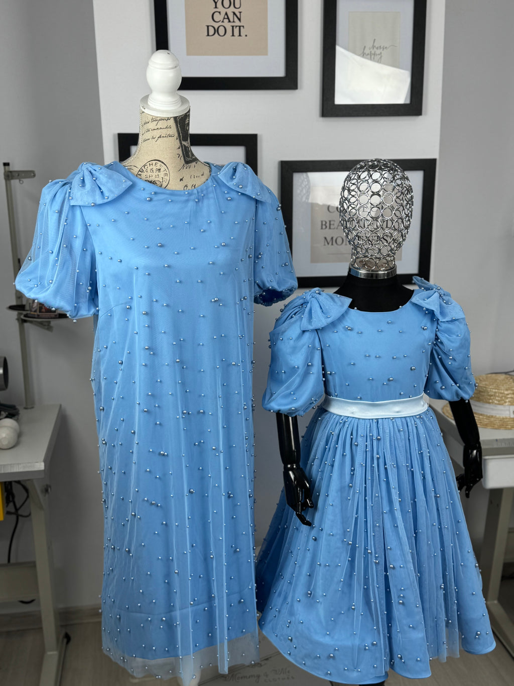Set rochii mama-fiica “Blue Pearl Dream”