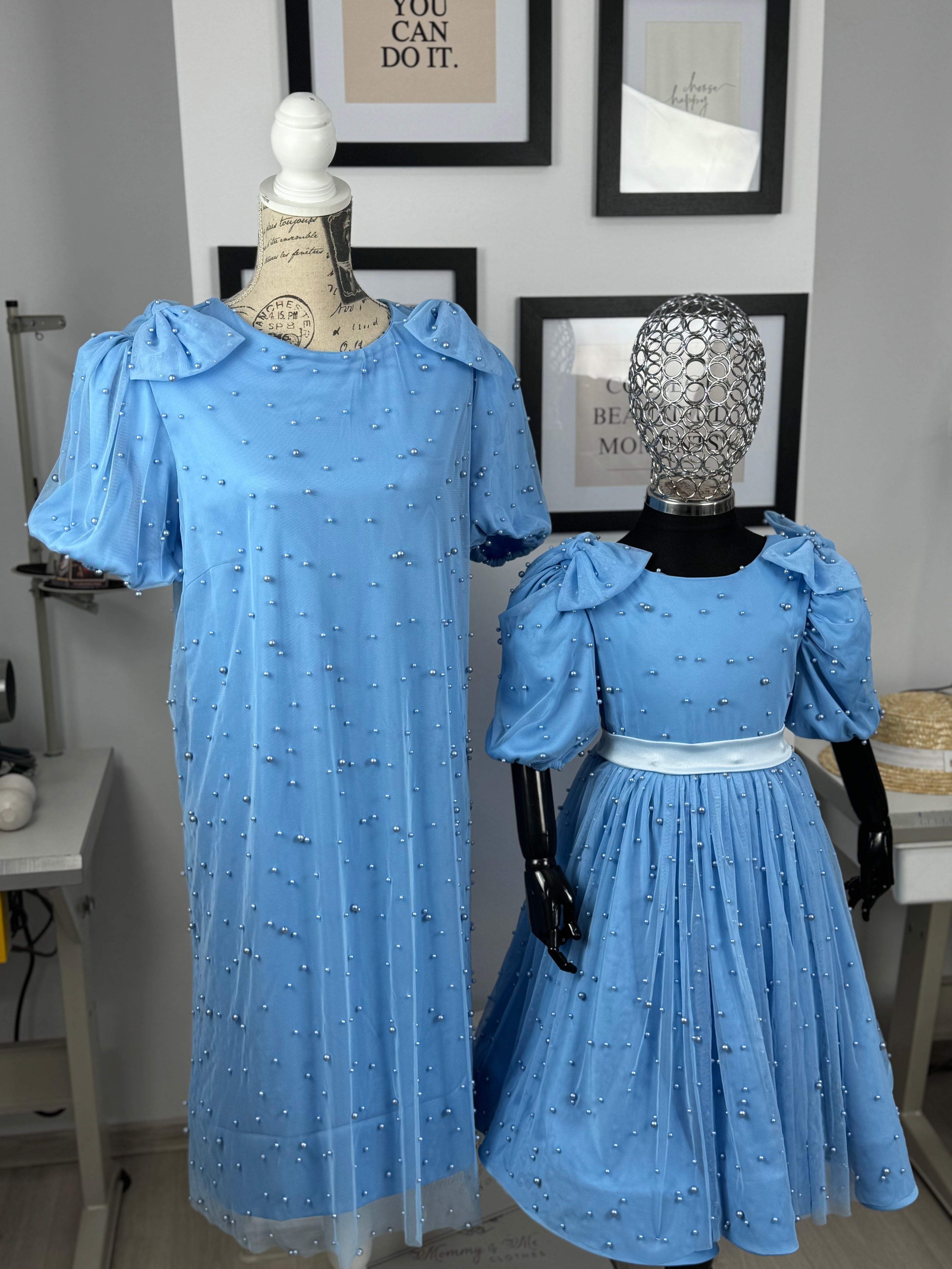 Set rochii mama-fiica “Blue Pearl Dream”