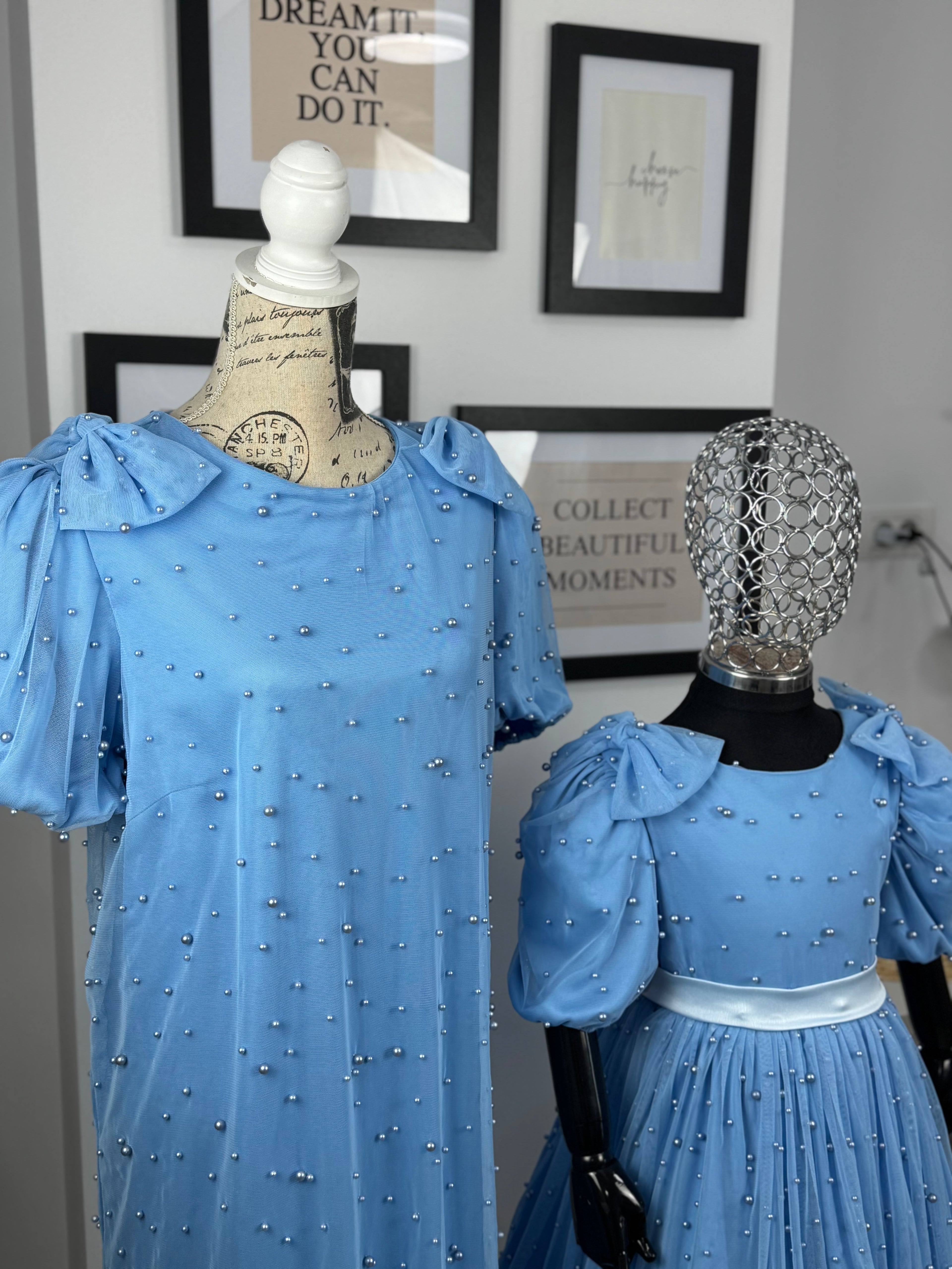 Set rochii mama-fiica “Blue Pearl Dream”