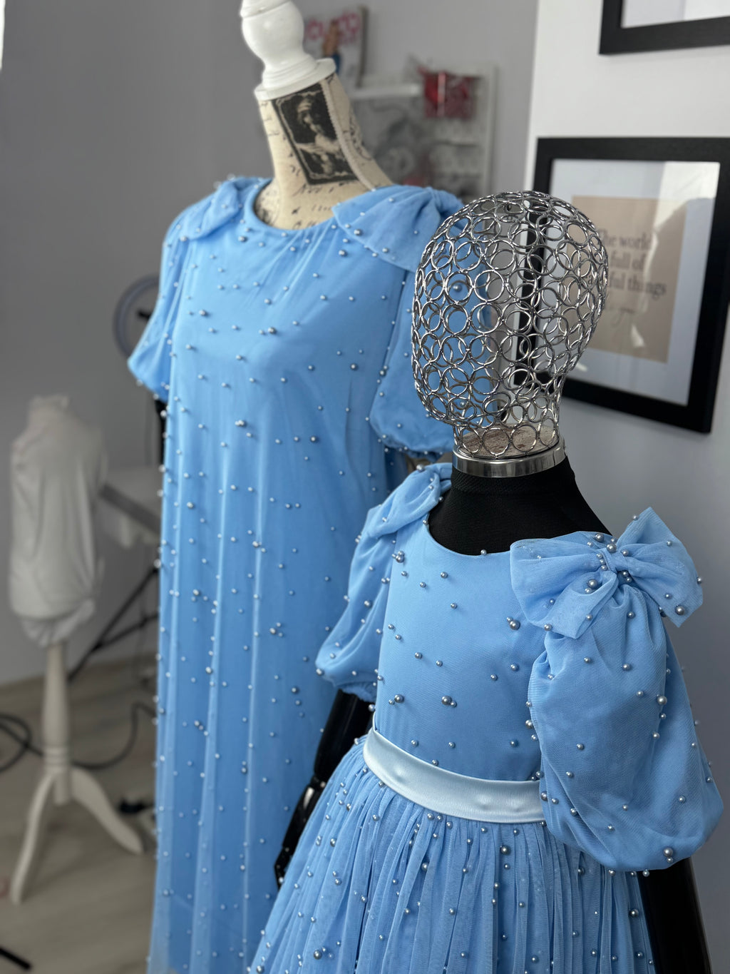 Set rochii mama-fiica “Blue Pearl Dream”