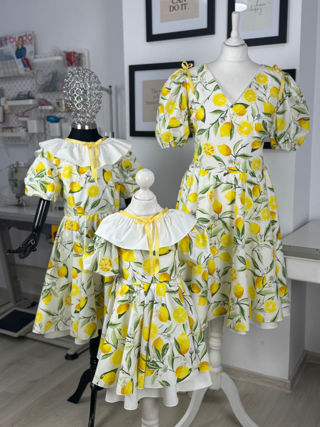 Set rochițe mama-fiica “Lemon Blossom”
