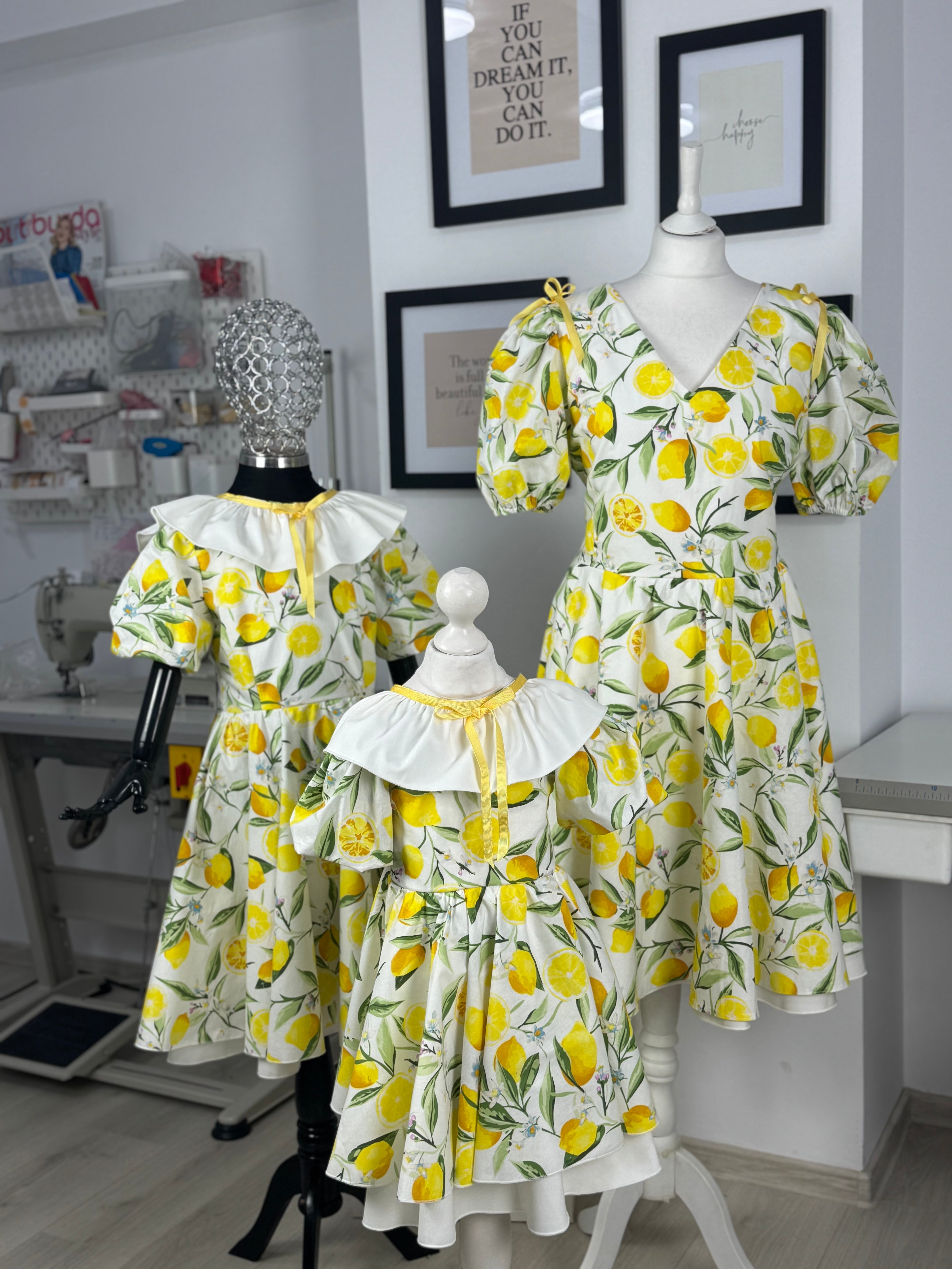 Set rochițe mama-fiica “Lemon Blossom”