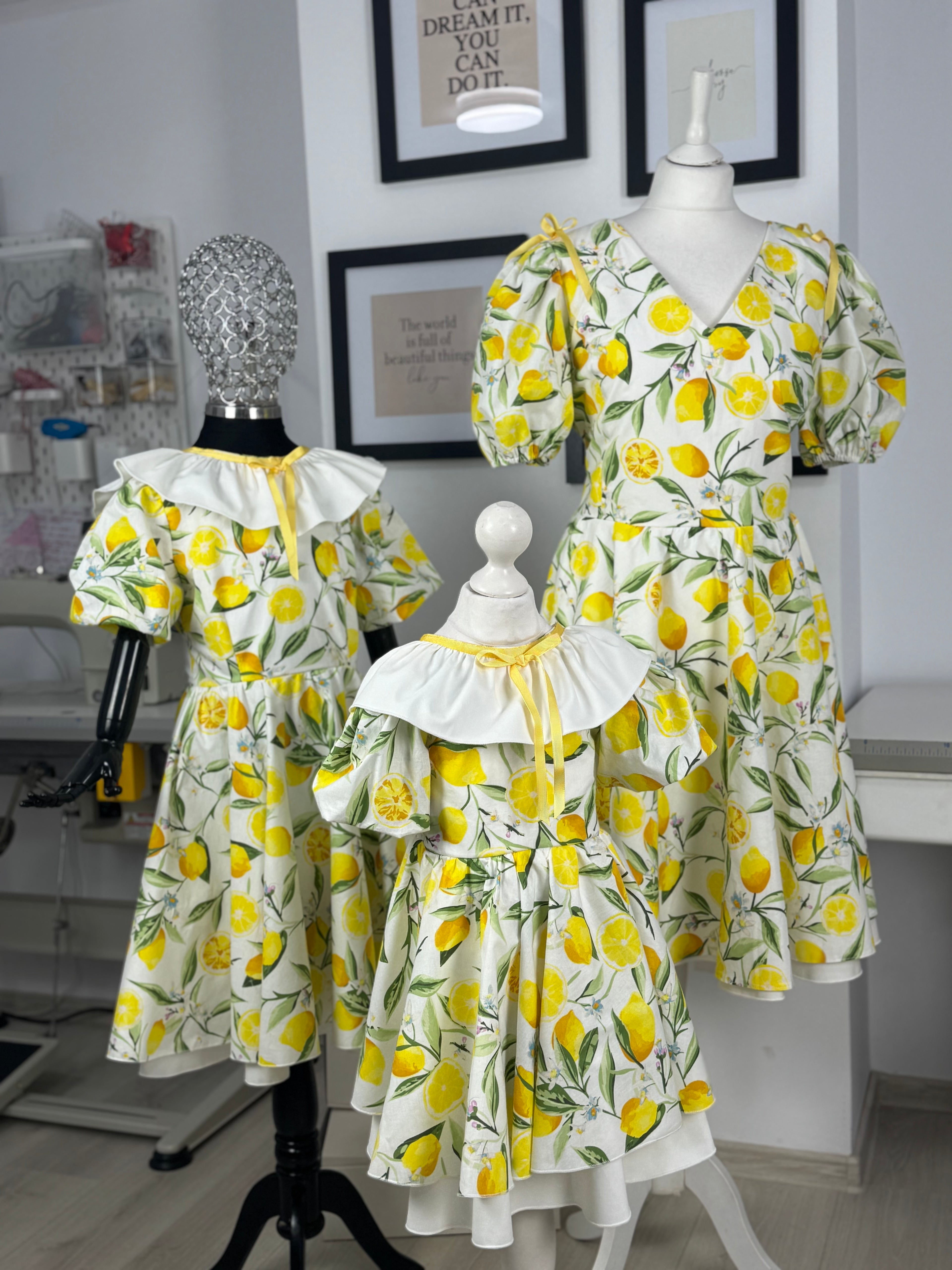 Set rochițe mama-fiica “Lemon Blossom”